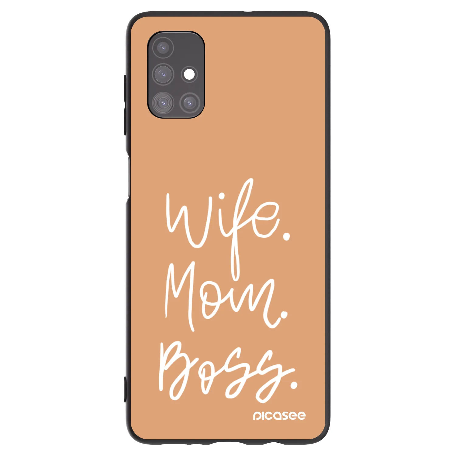 Picasee silikonowe czarne etui na Samsung Galaxy M51 M515F - Boss Mama