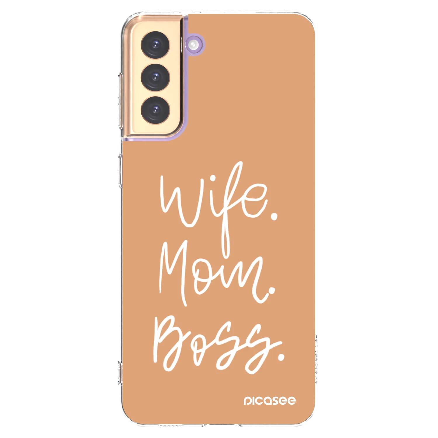 Picasee silikonowe przeźroczyste etui na Samsung Galaxy S21+ 5G G996F - Boss Mama