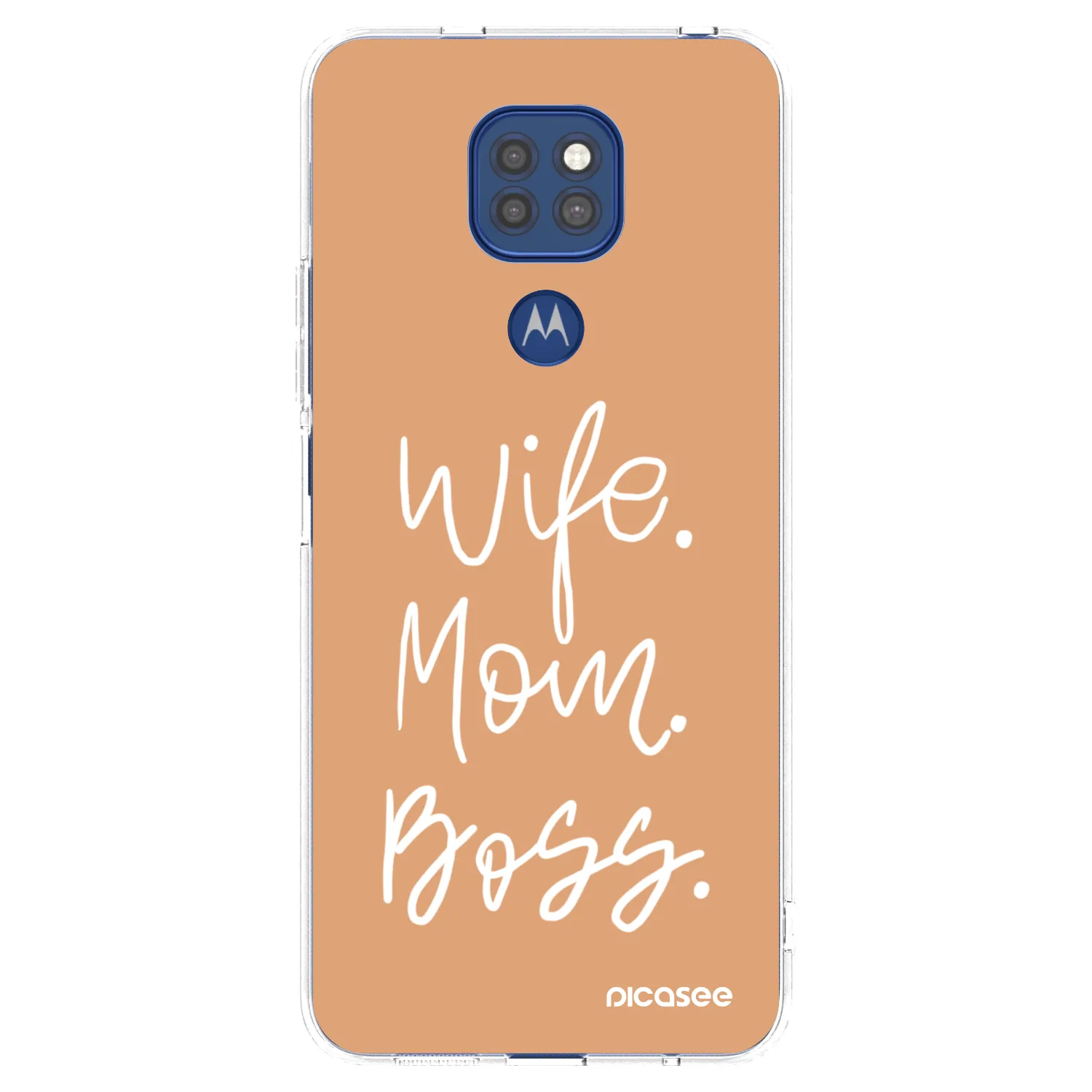 Picasee silikonowe przeźroczyste etui na Motorola Moto G9 Play - Boss Mama