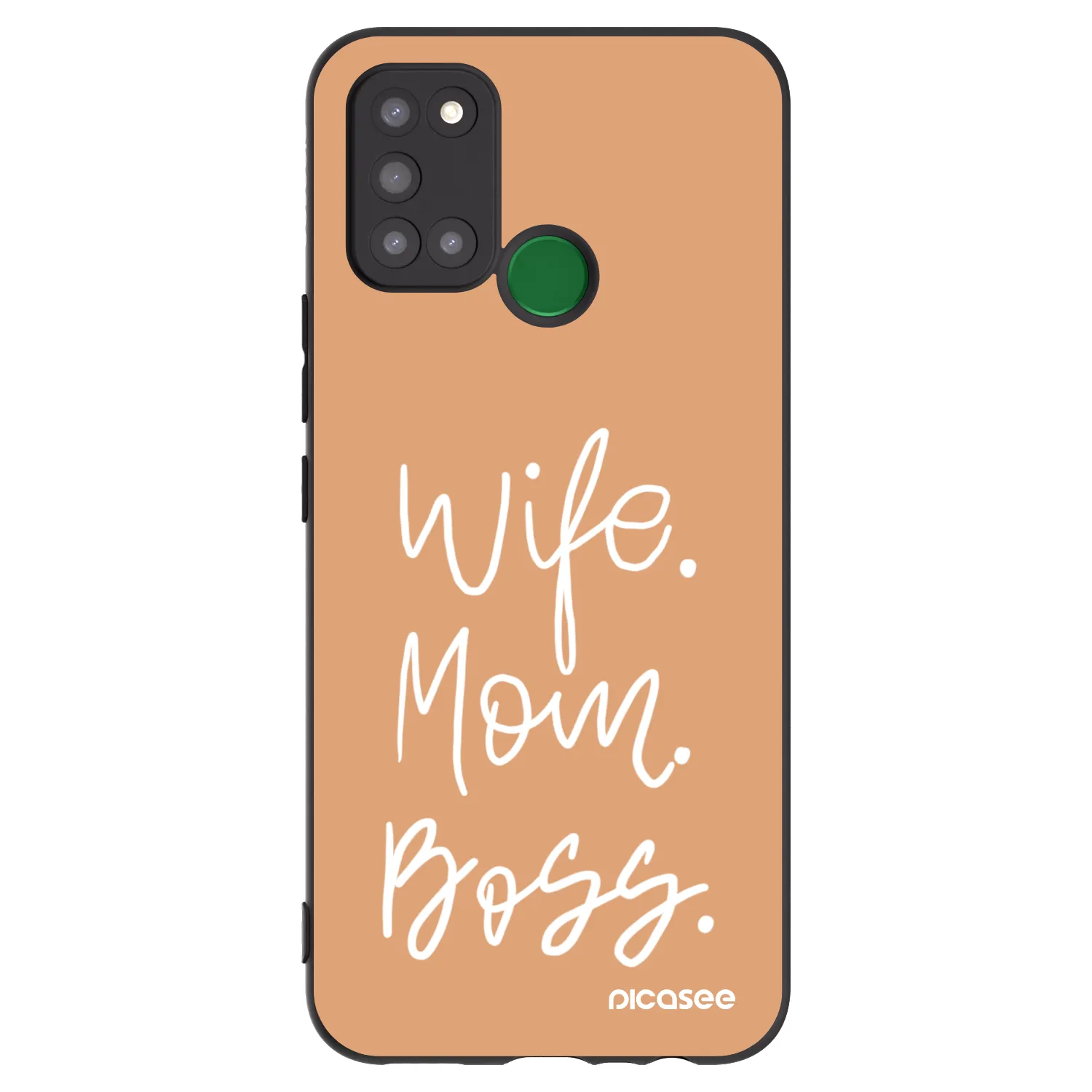 Picasee silikonowe czarne etui na Realme 7i - Boss Mama