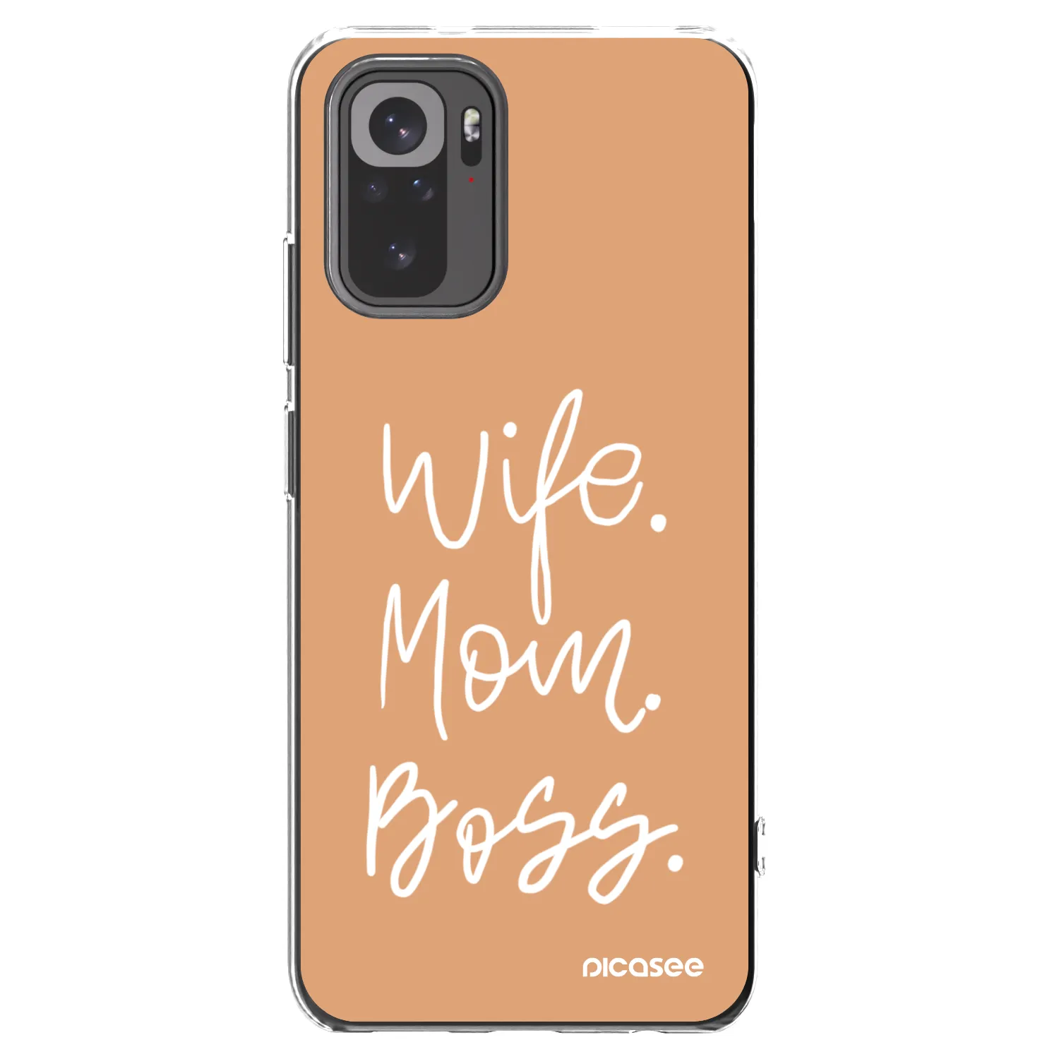 Picasee silikonowe przeźroczyste etui na Xiaomi Redmi Note 10S - Boss Mama