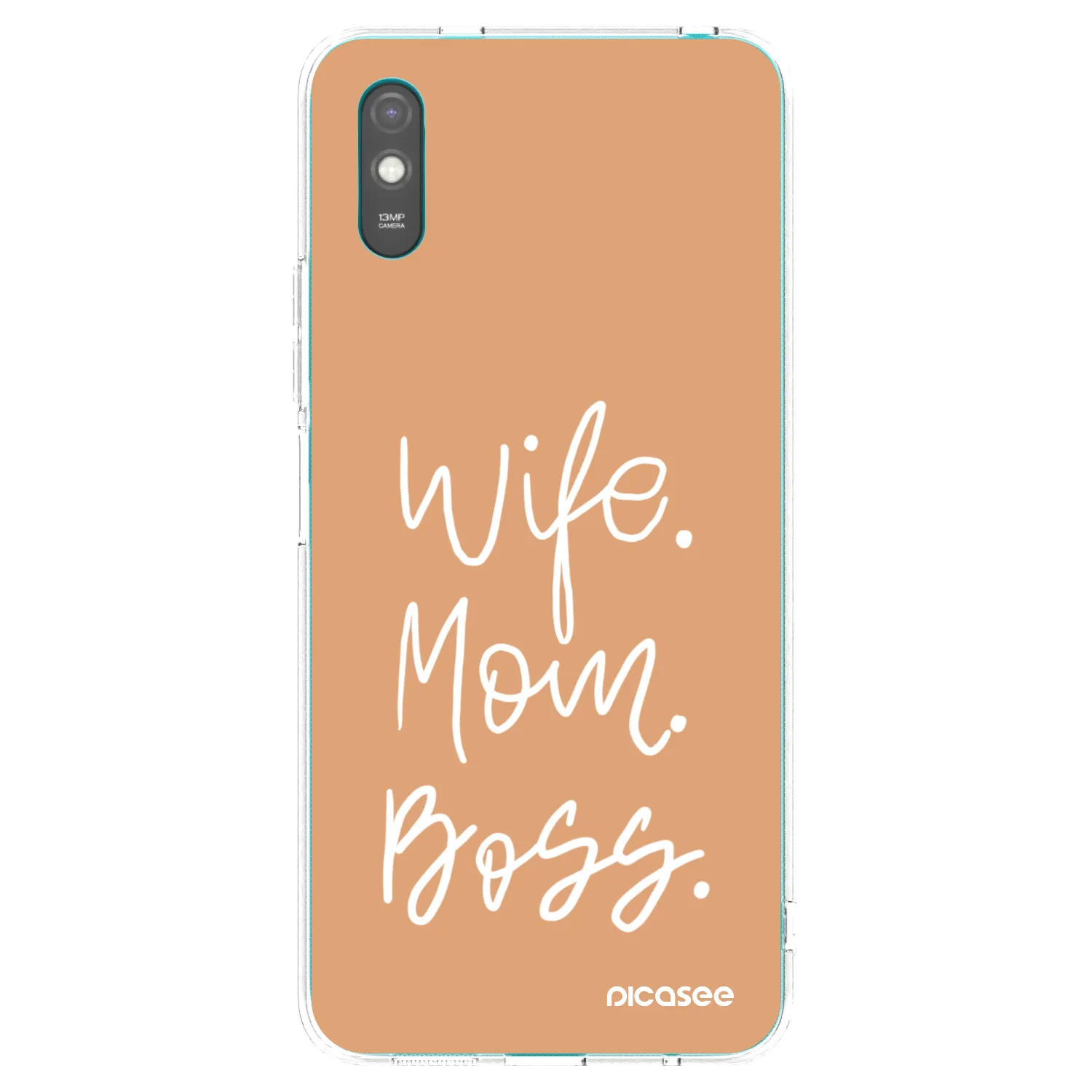Picasee silikonowe przeźroczyste etui na Xiaomi Redmi 9AT - Boss Mama