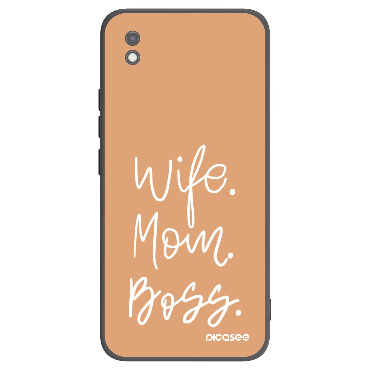 Picasee silikonowe czarne etui na Xiaomi Redmi 9AT - Boss Mama