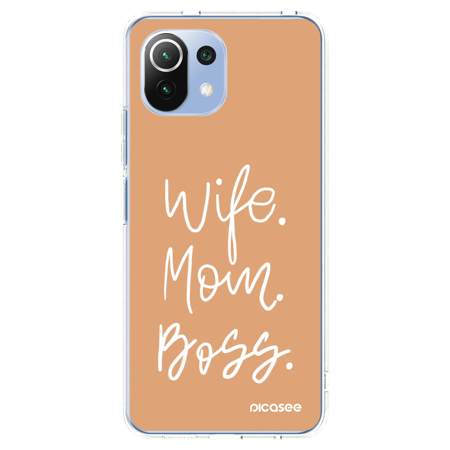 Picasee silikonowe przeźroczyste etui na Xiaomi Mi 11 Lite - Boss Mama