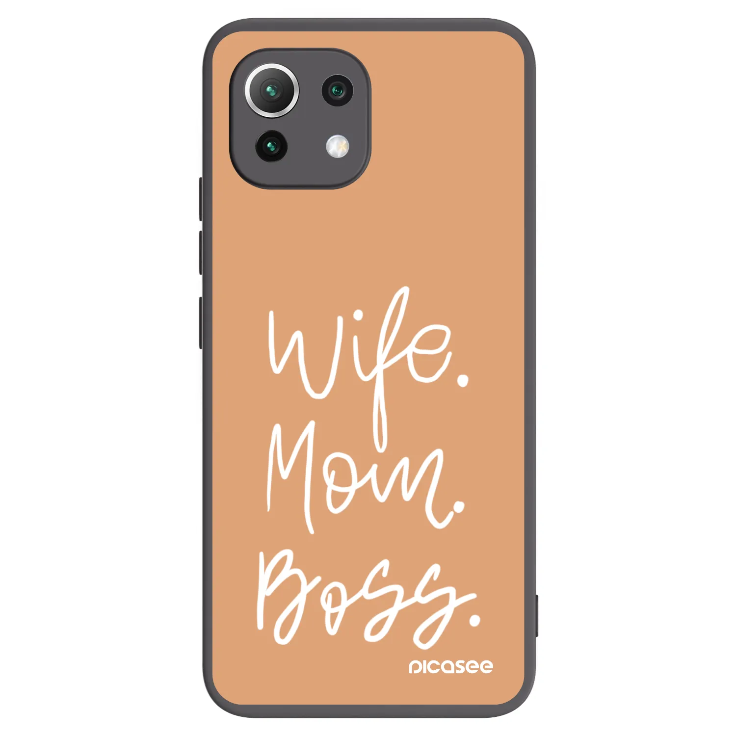 Picasee silikonowe czarne etui na Xiaomi Mi 11 Lite - Boss Mama