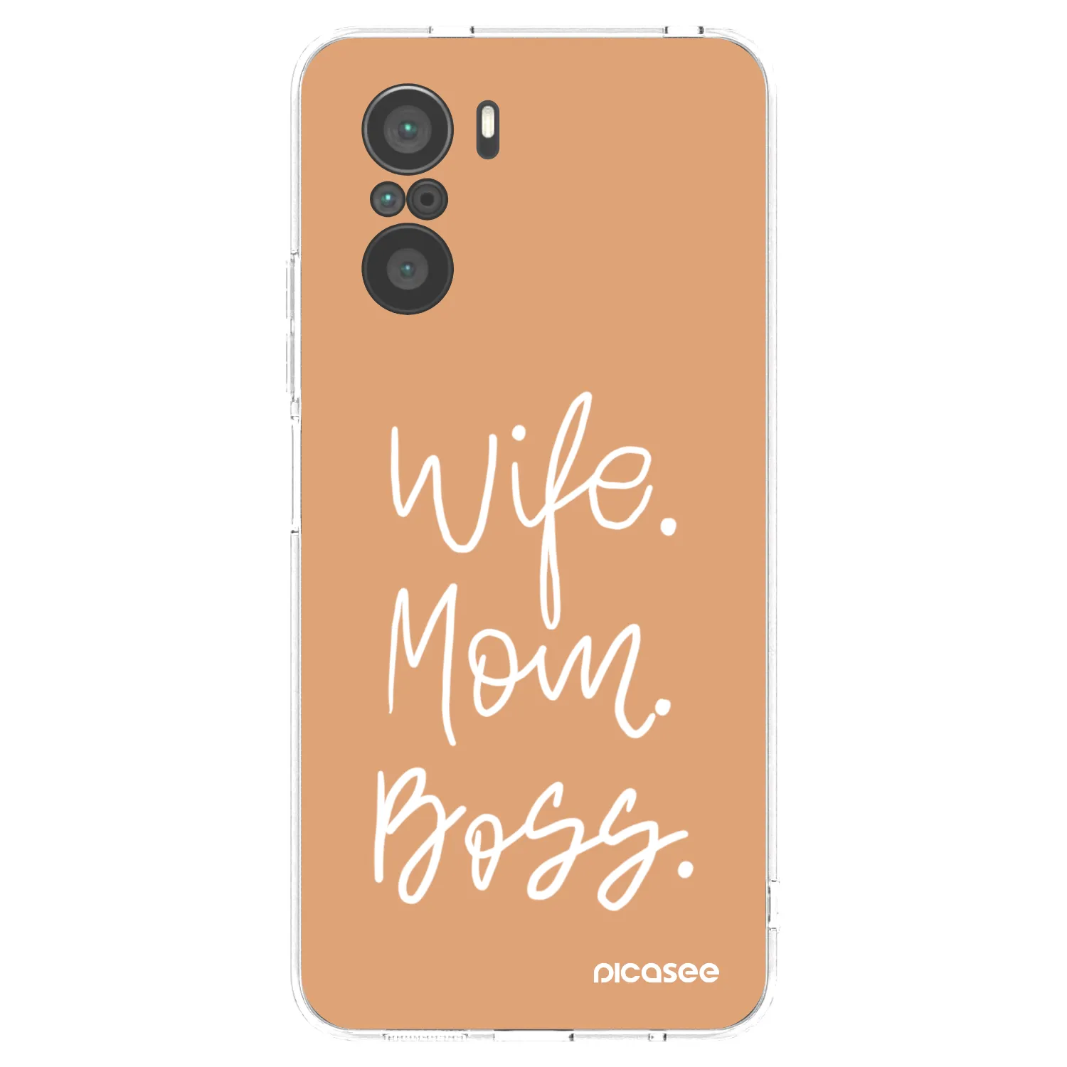 Picasee silikonowe przeźroczyste etui na Xiaomi Poco F3 - Boss Mama