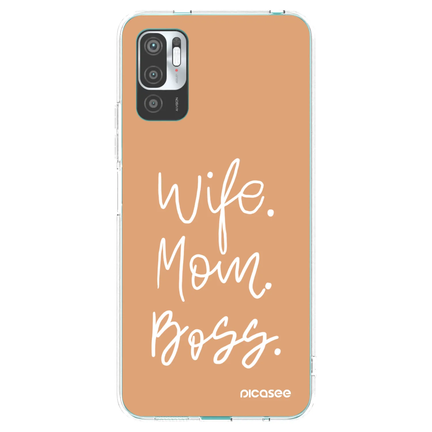 Picasee silikonowe przeźroczyste etui na Xiaomi Redmi Note 10 5G - Boss Mama
