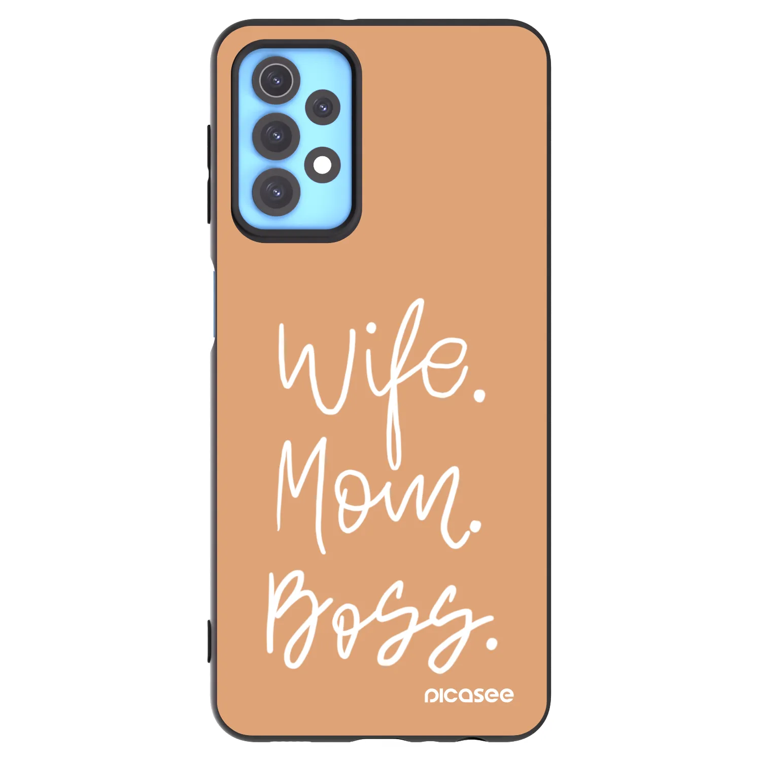 Picasee silikonowe czarne etui na Samsung Galaxy A32 4G SM-A325F - Boss Mama