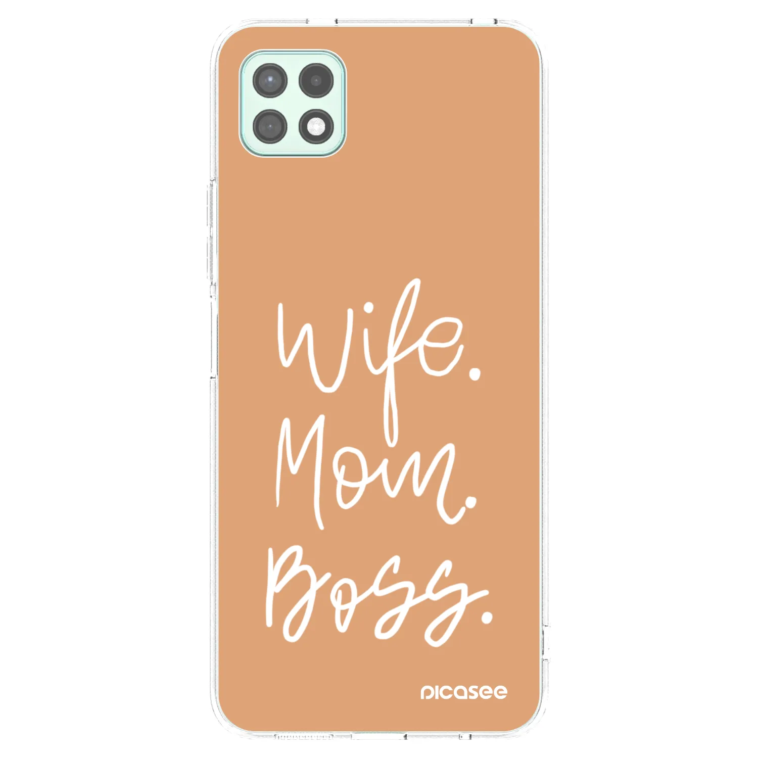 Picasee silikonowe przeźroczyste etui na Samsung Galaxy A22 A226B 5G - Boss Mama