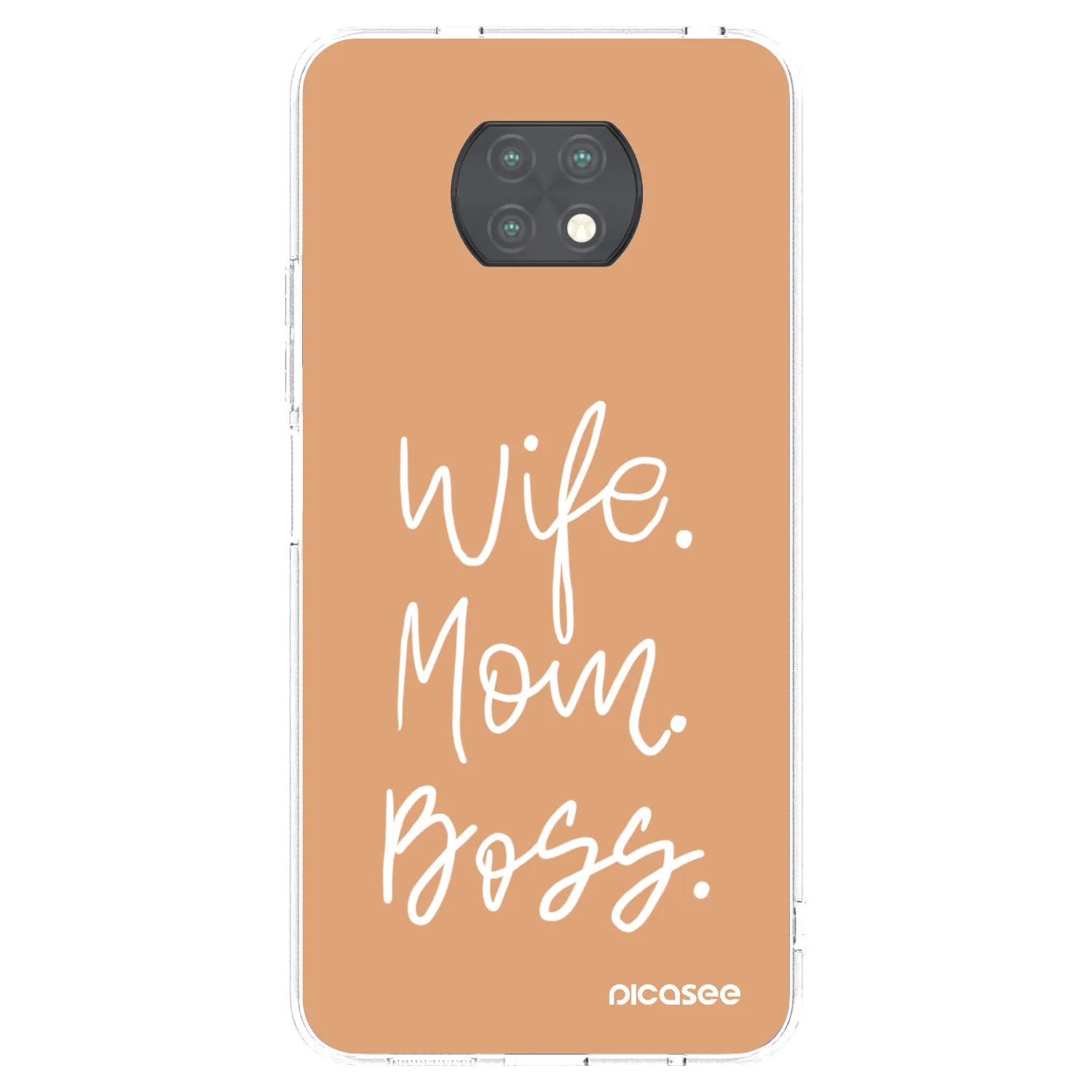 Picasee silikonowe przeźroczyste etui na Xiaomi Redmi Note 9T - Boss Mama