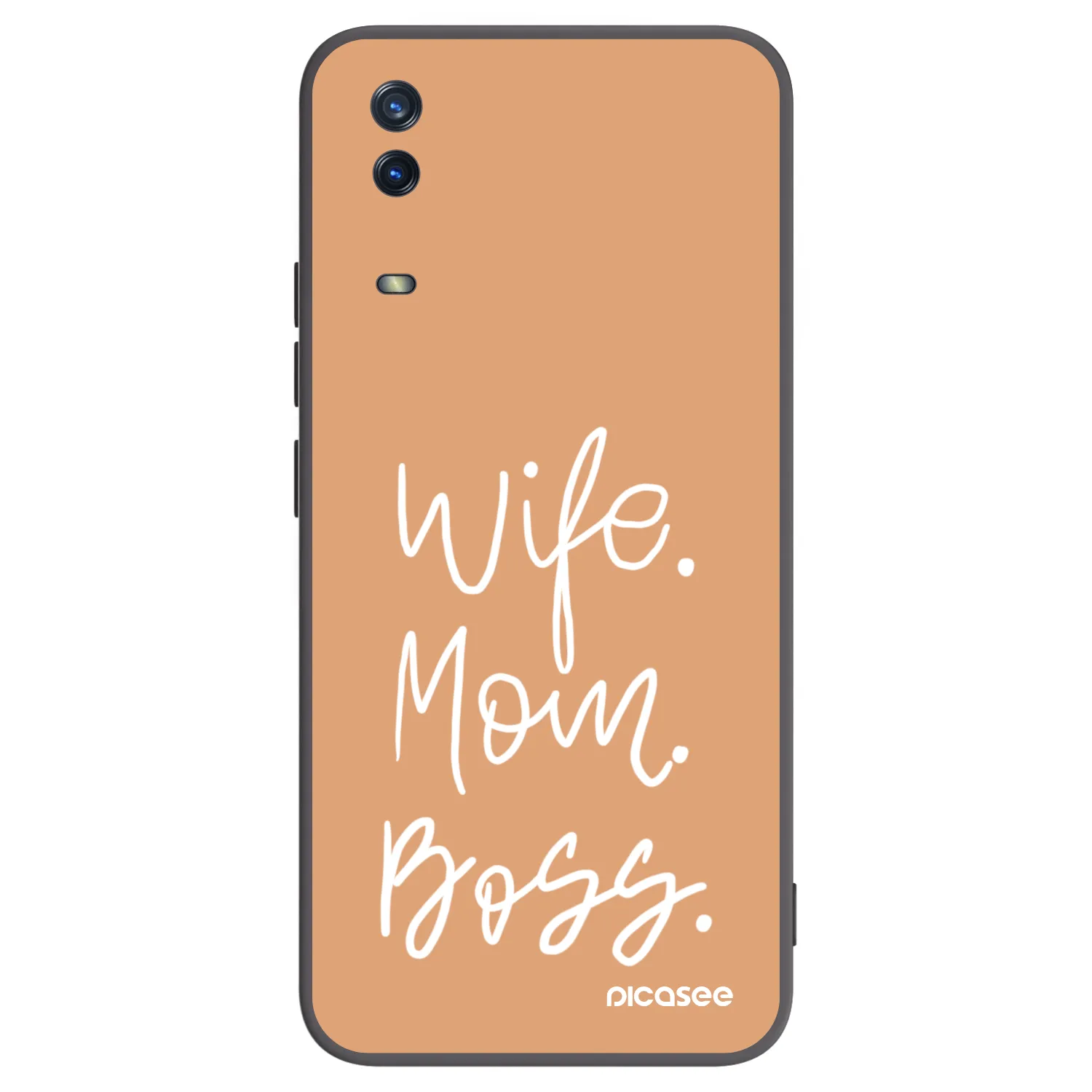 Picasee silikonowe czarne etui na Vivo Y11s - Boss Mama