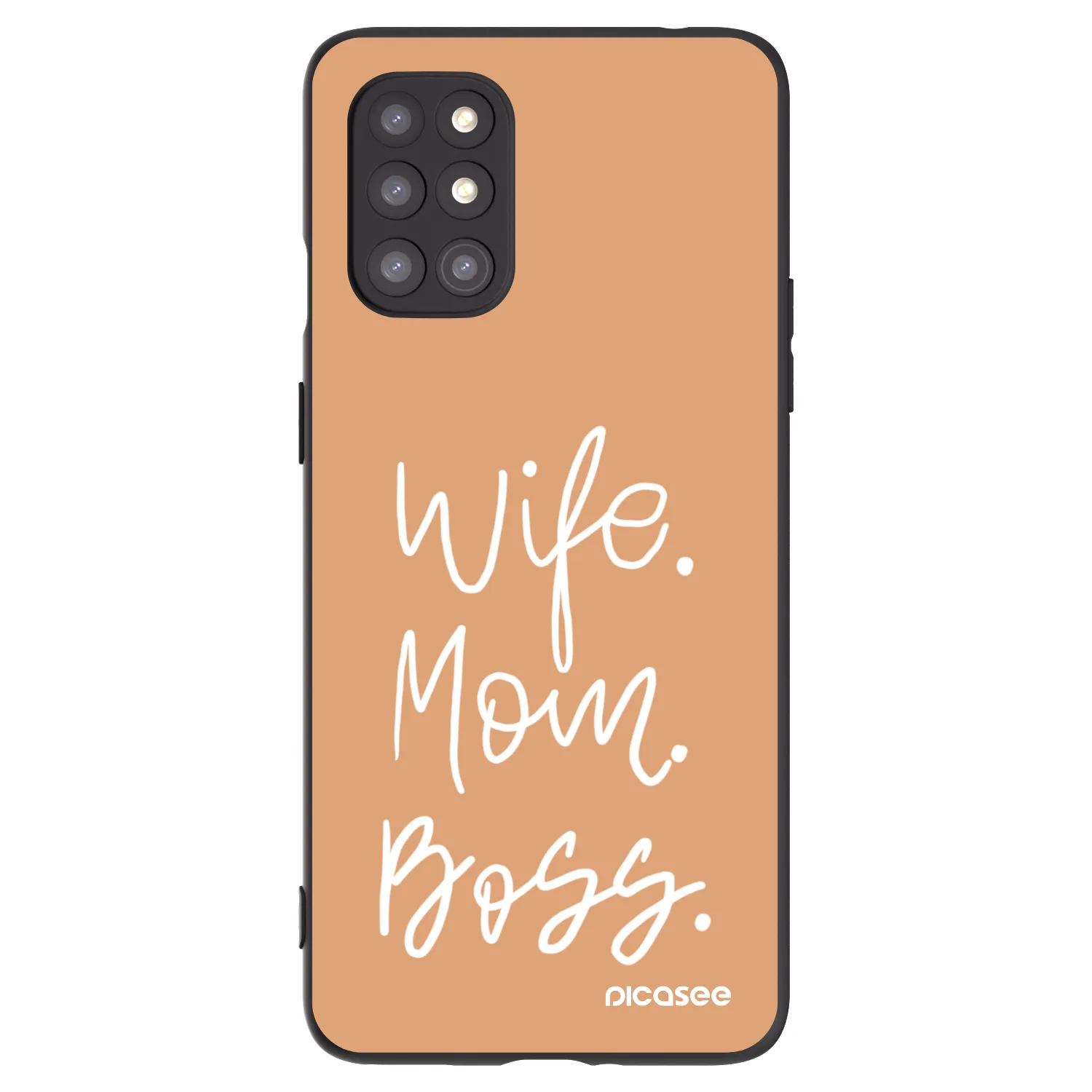 Picasee silikonowe czarne etui na OnePlus 8T - Boss Mama