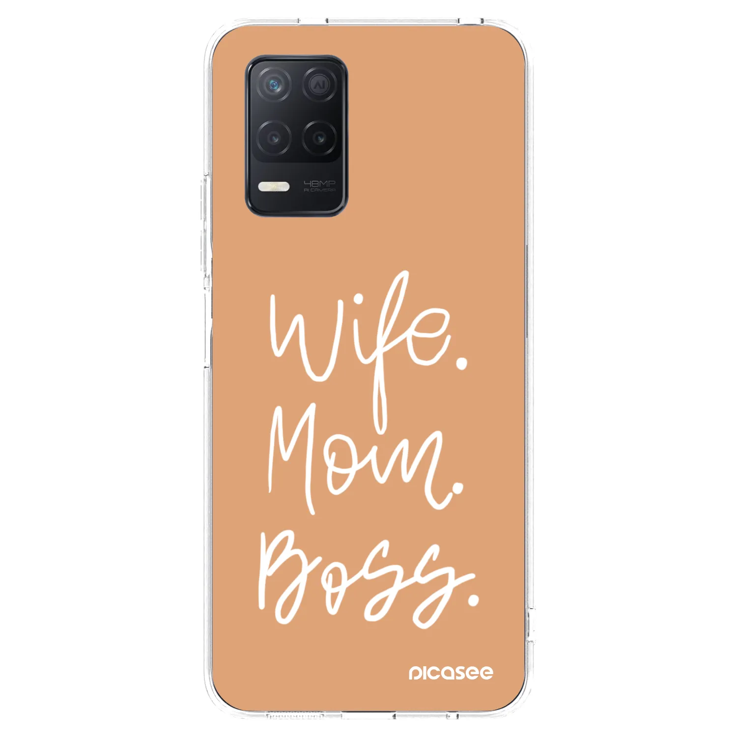 Picasee silikonowe przeźroczyste etui na Realme 8 5G - Boss Mama