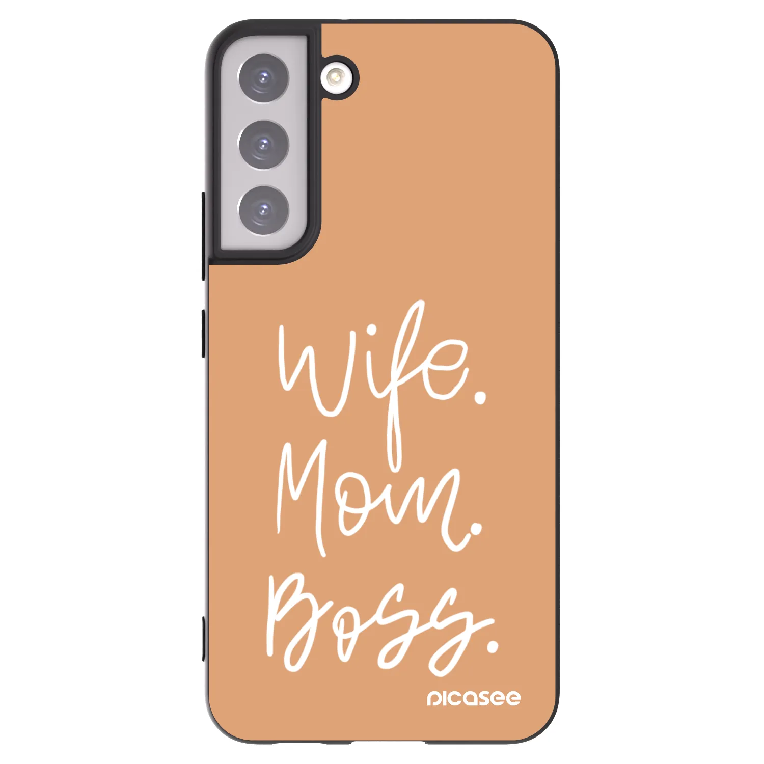Picasee silikonowe czarne etui na Samsung Galaxy S22+ 5G - Boss Mama