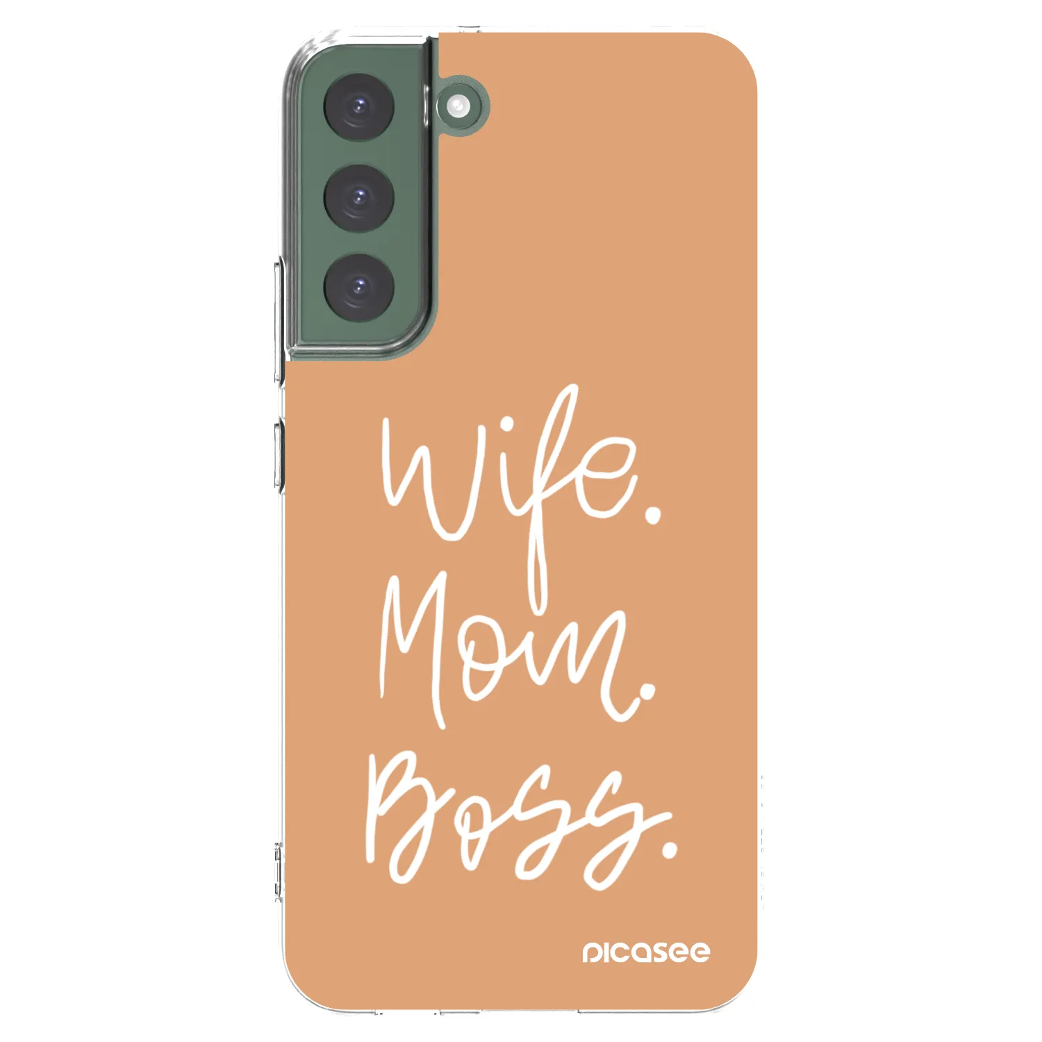 Picasee silikonowe przeźroczyste etui na Samsung Galaxy S22+ 5G - Boss Mama
