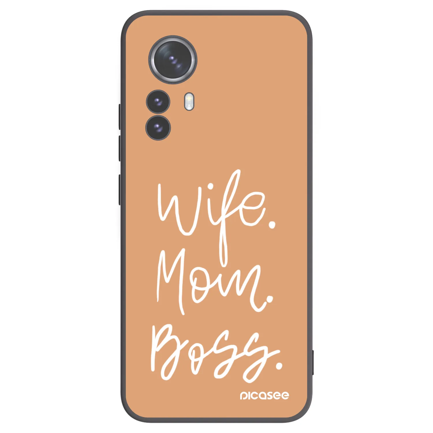 Picasee silikonowe czarne etui na Xiaomi 12 Pro - Boss Mama