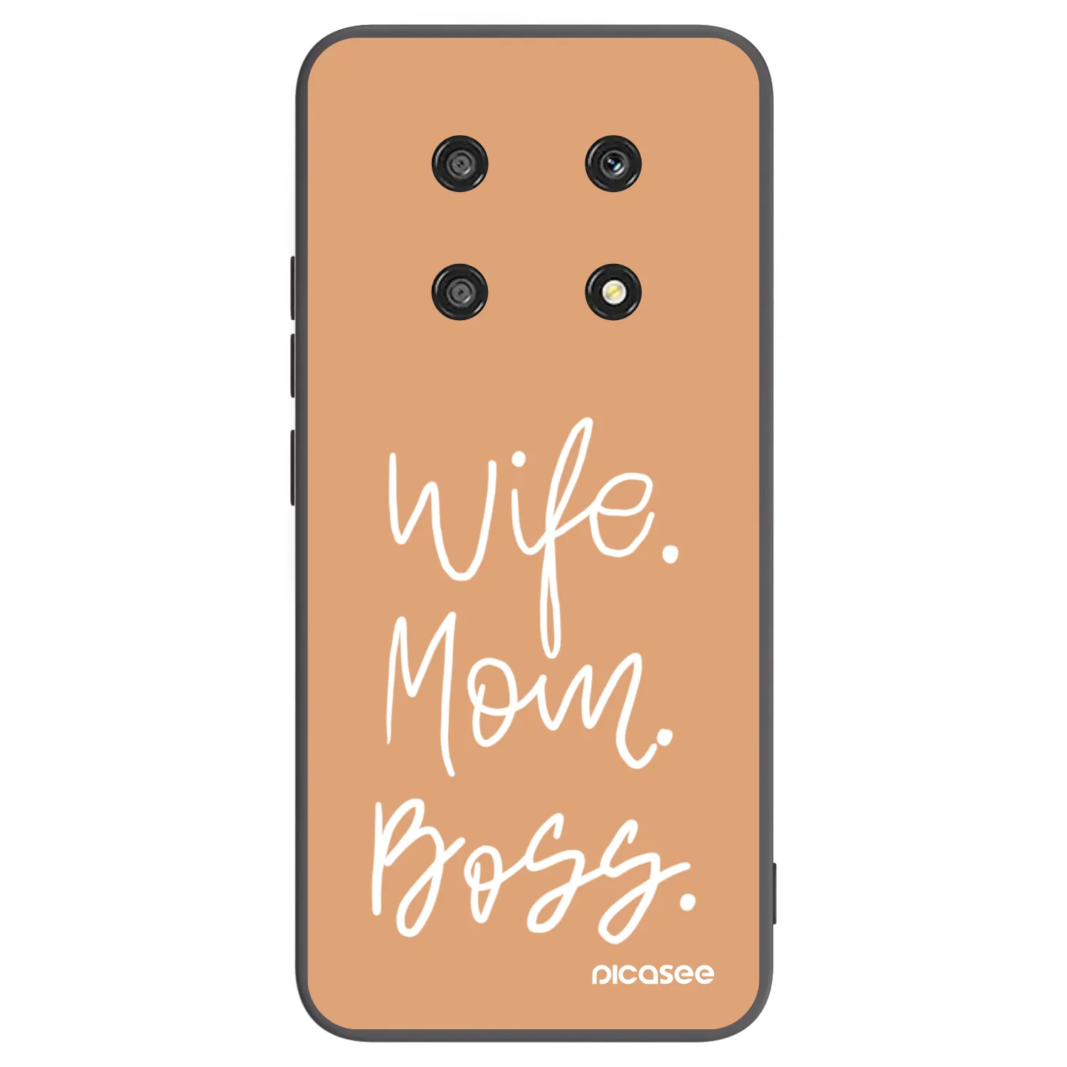 Picasee silikonowe czarne etui na Honor Magic4 Lite 5G - Boss Mama
