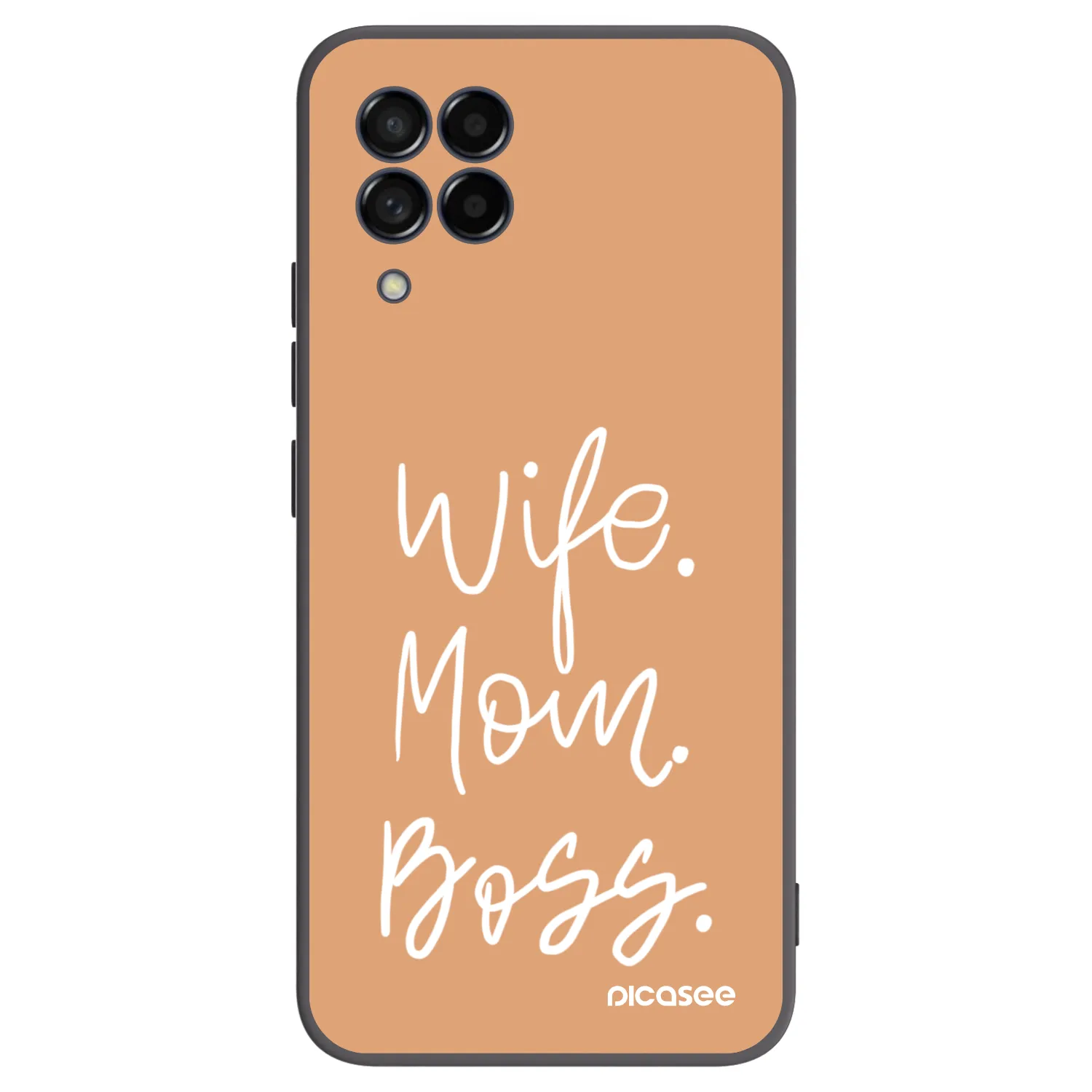 Picasee silikonowe czarne etui na Samsung Galaxy M53 5G - Boss Mama