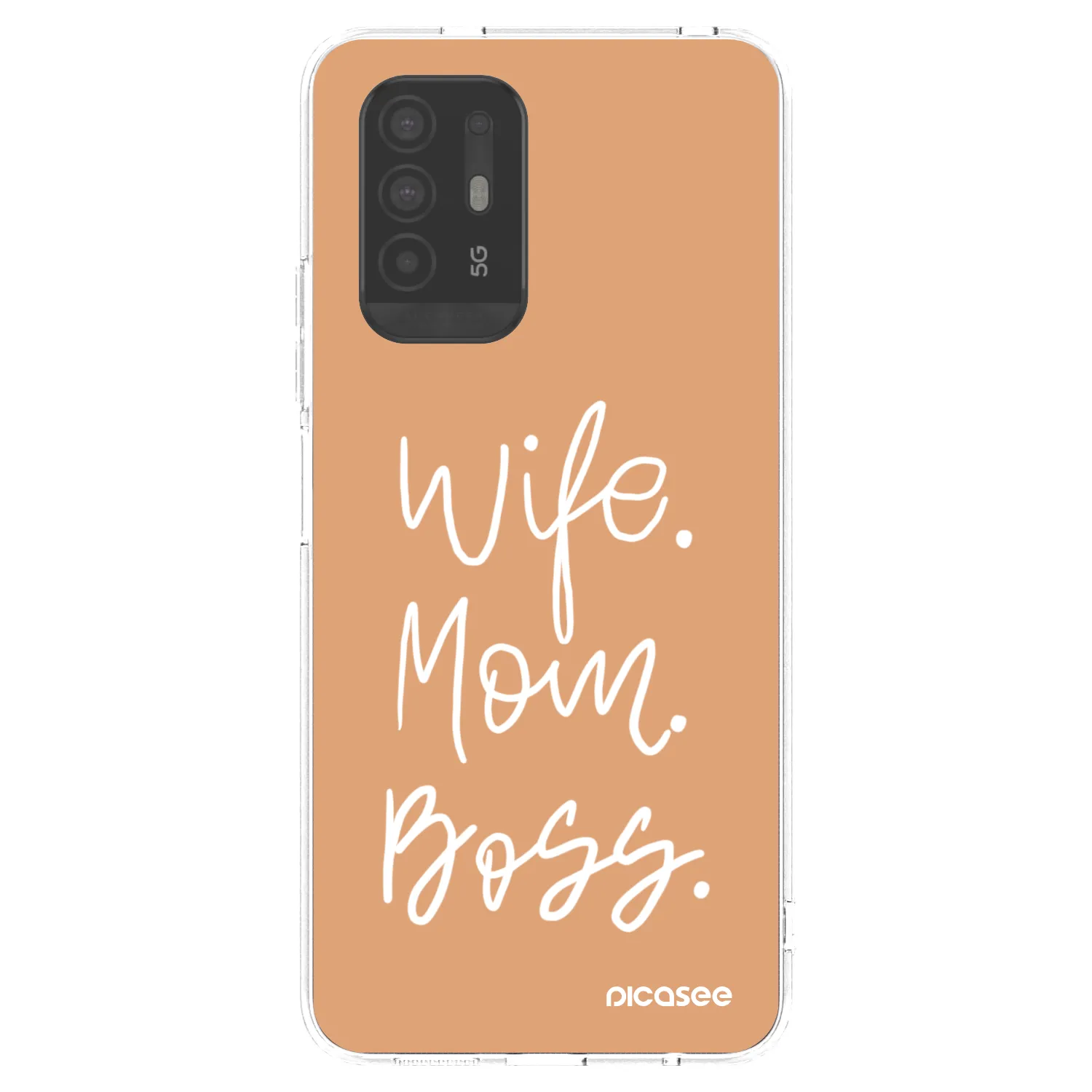 Picasee silikonowe przeźroczyste etui na OPPO A94 5G - Boss Mama