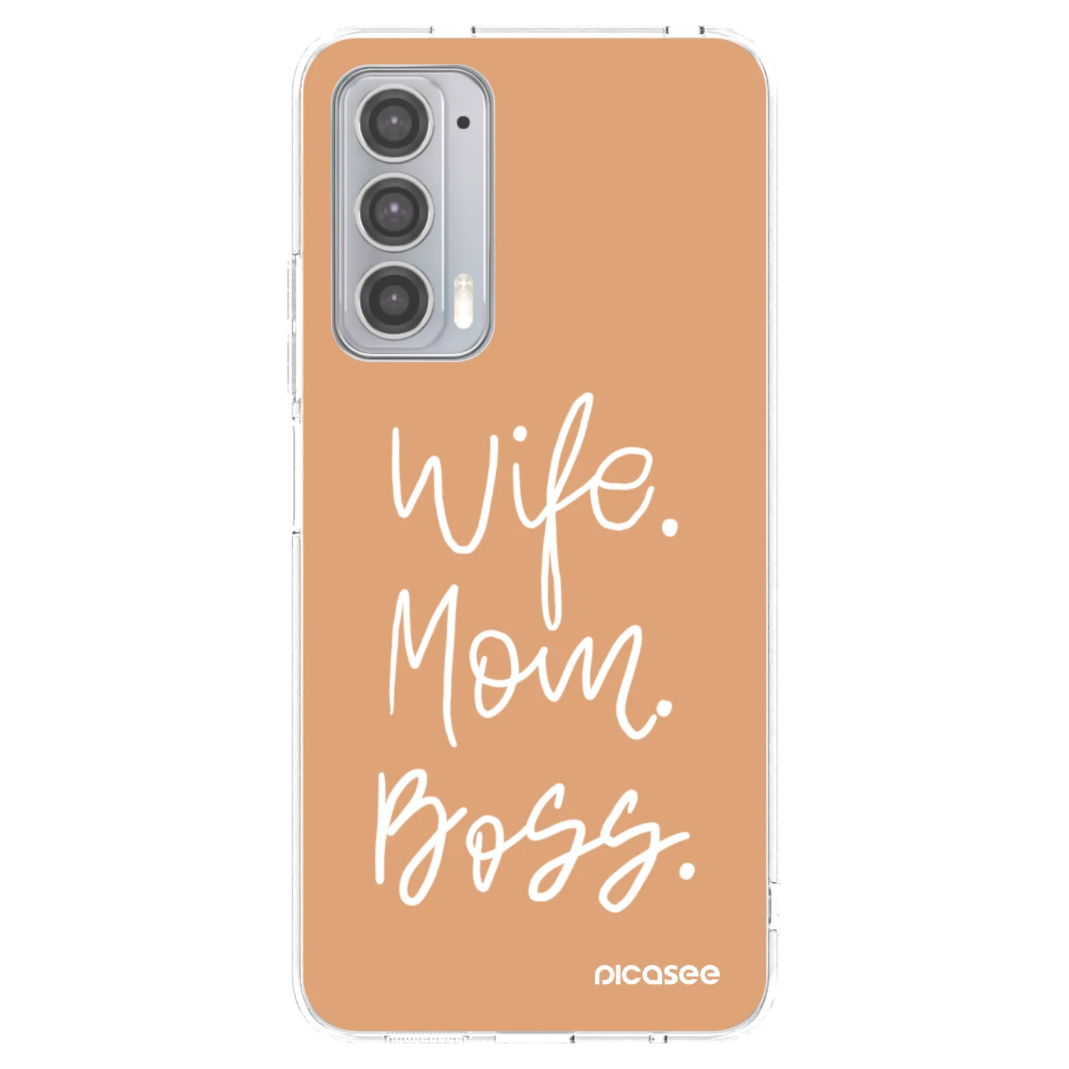 Picasee silikonowe przeźroczyste etui na Motorola Edge 20 - Boss Mama