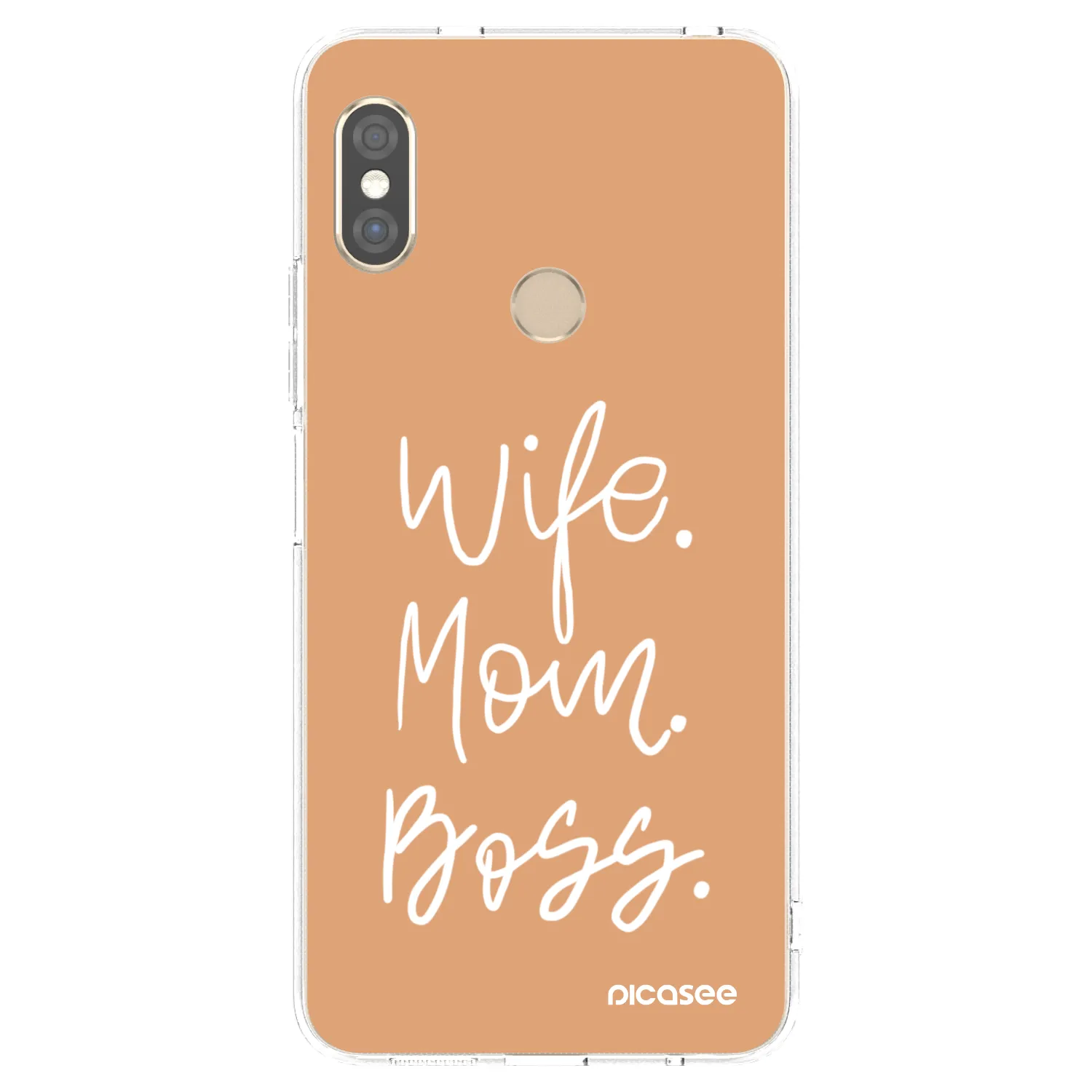 Picasee silikonowe przeźroczyste etui na Xiaomi Redmi Note 5 Global - Boss Mama
