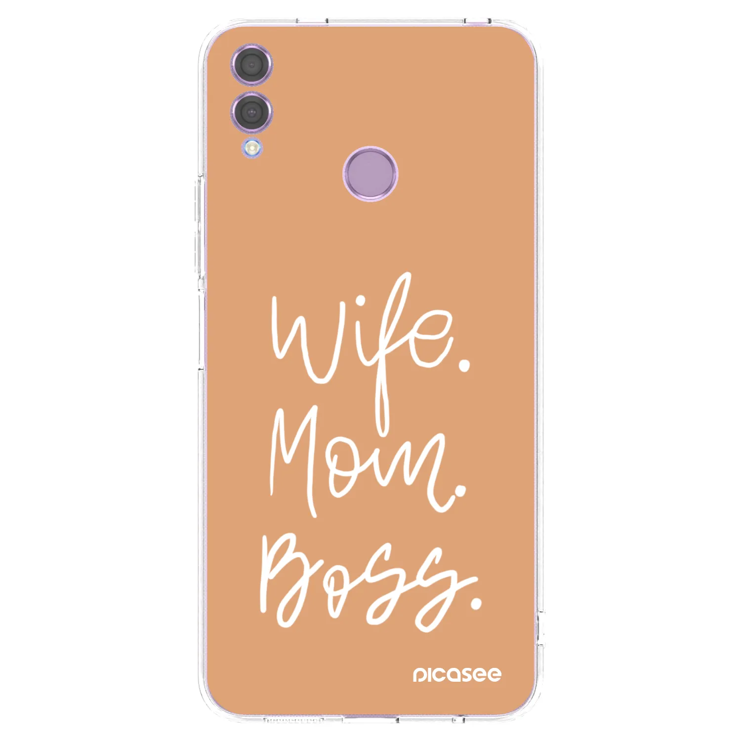 Picasee silikonowe przeźroczyste etui na Honor 8X - Boss Mama