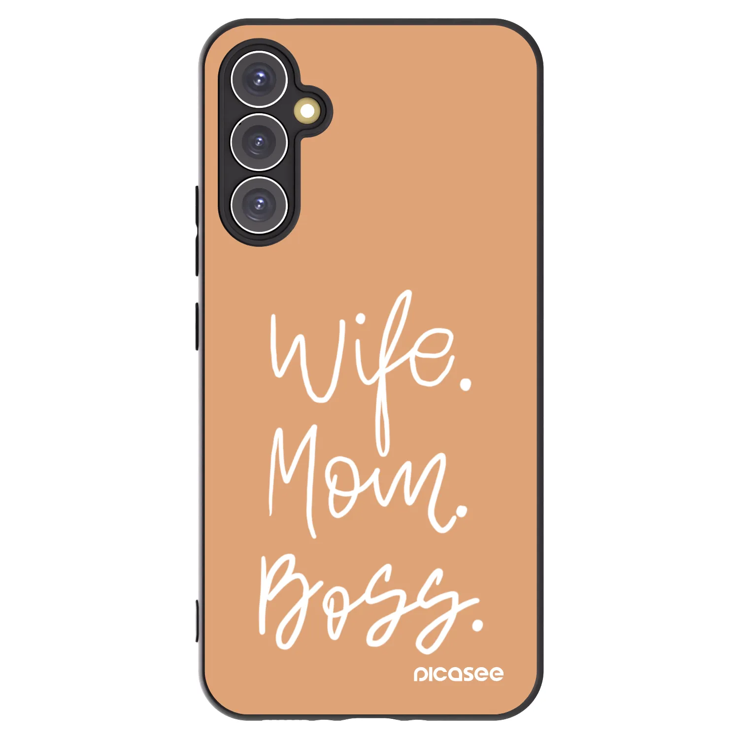 Picasee silikonowe czarne etui na Samsung Galaxy A34 5G A346B - Boss Mama