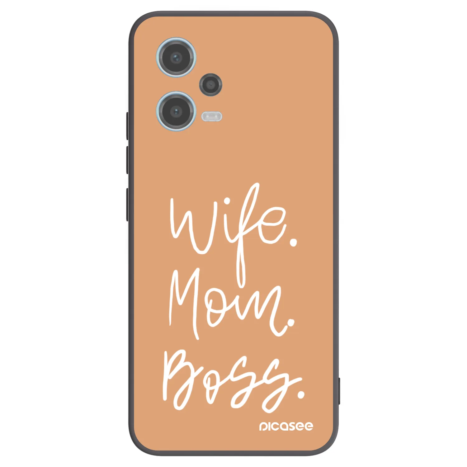 Picasee silikonowe czarne etui na Xiaomi Redmi Note 12 5G - Boss Mama