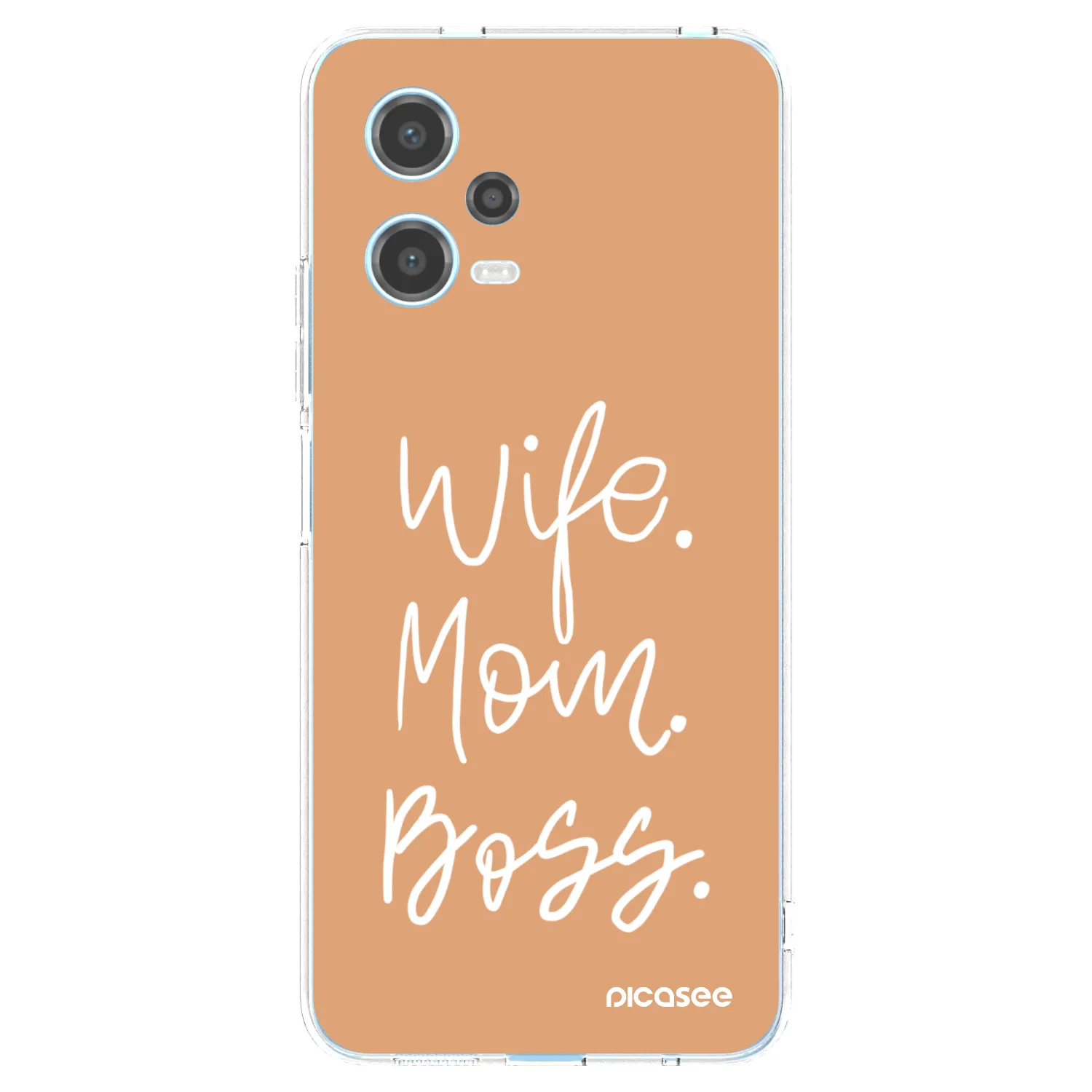 Picasee silikonowe przeźroczyste etui na Xiaomi Redmi Note 12 5G - Boss Mama