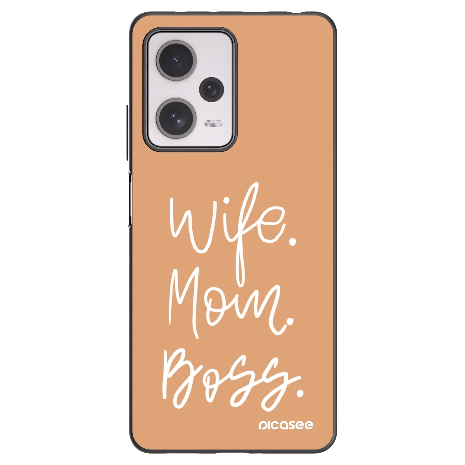 Picasee silikonowe czarne etui na Xiaomi Redmi Note 12 Pro+ 5G - Boss Mama
