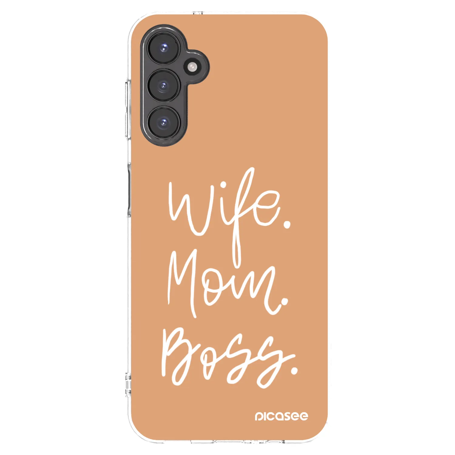 Picasee silikonowe przeźroczyste etui na Samsung Galaxy A14 4G A145R - Boss Mama