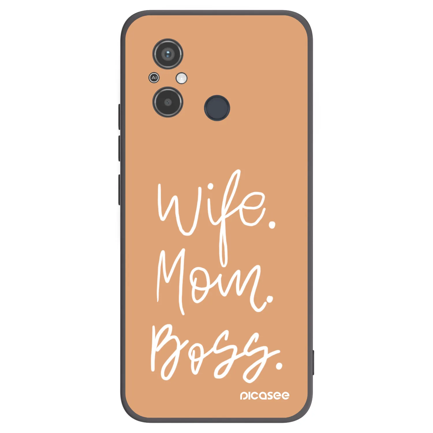 Picasee silikonowe czarne etui na Xiaomi Redmi 12C - Boss Mama