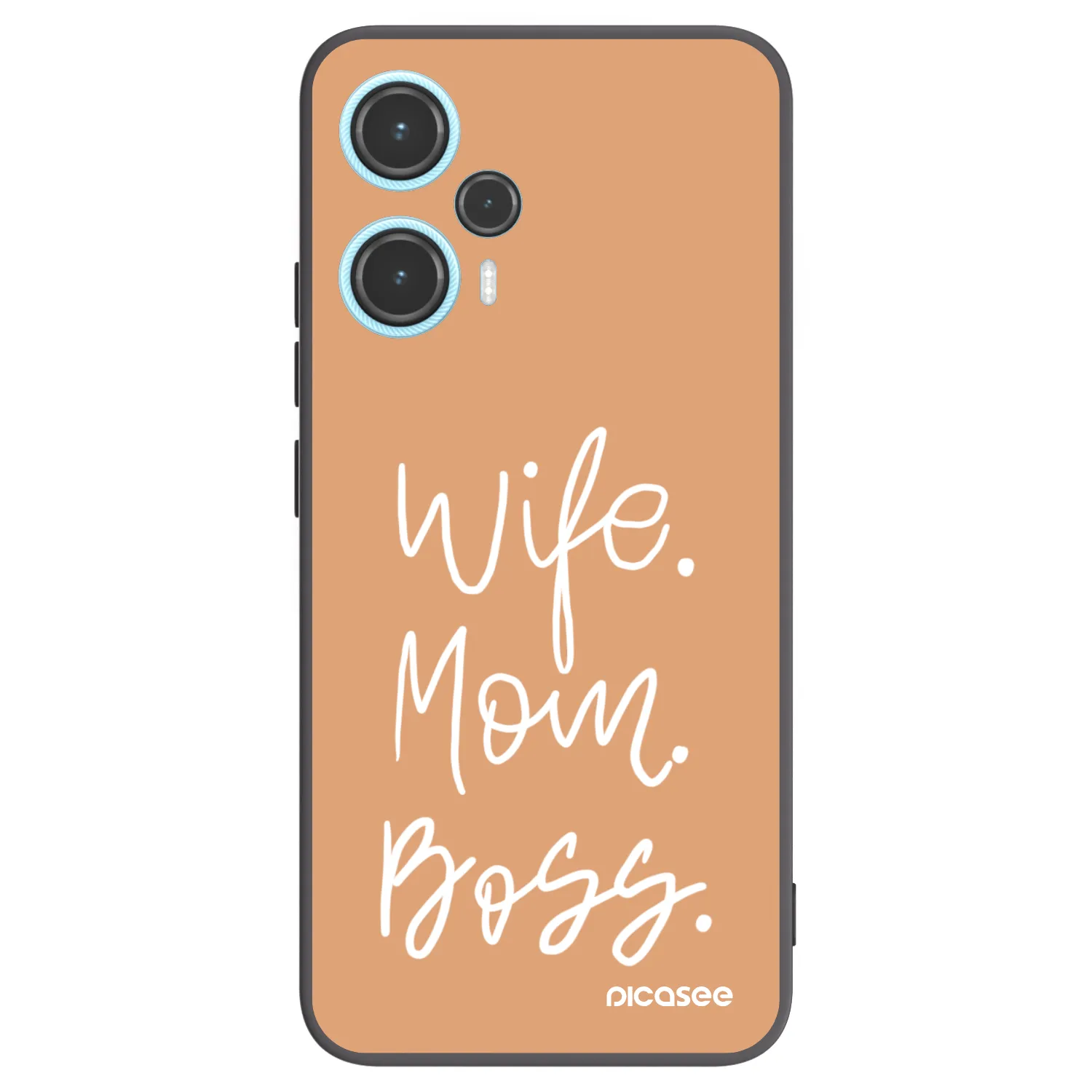 Picasee silikonowe czarne etui na Xiaomi Poco F5 - Boss Mama