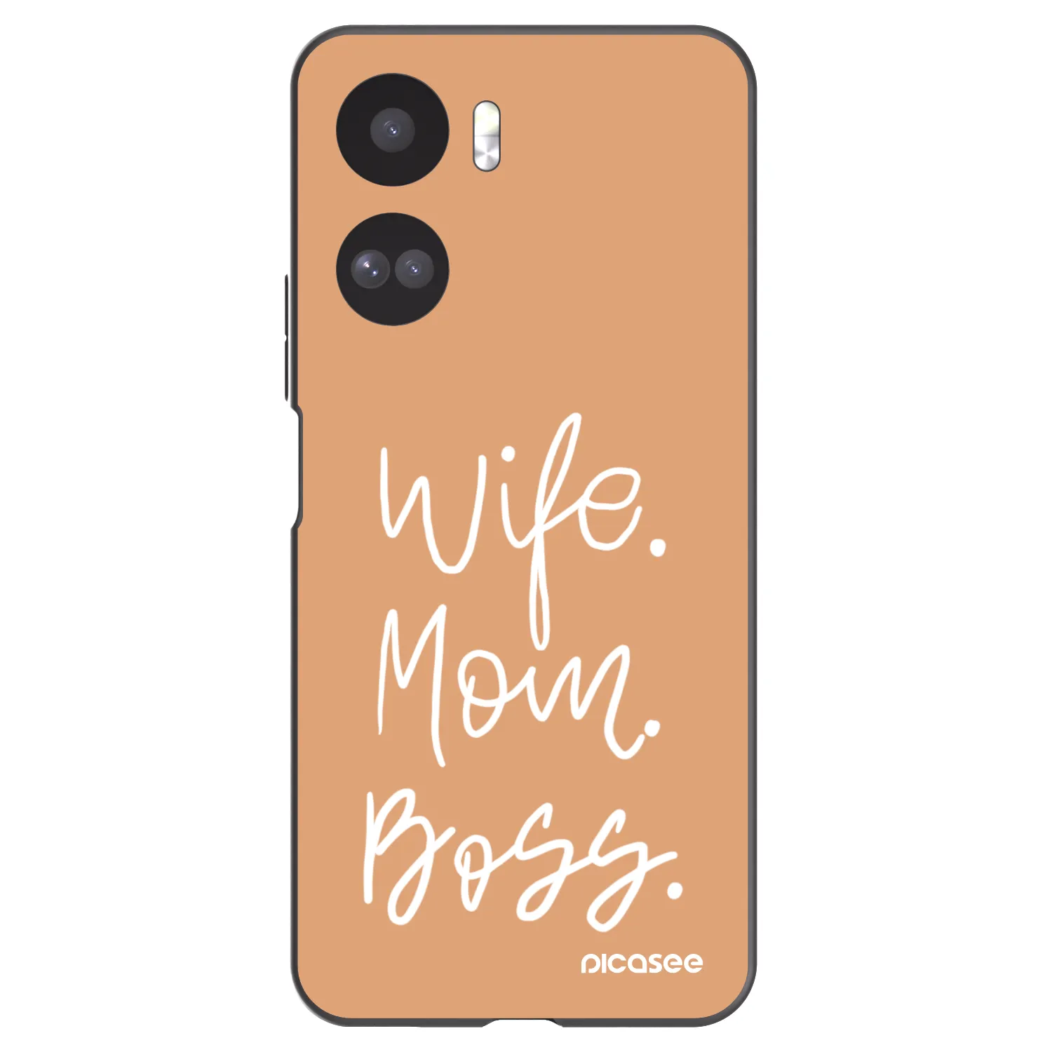Picasee silikonowe czarne etui na Honor 90 Lite 5G - Boss Mama