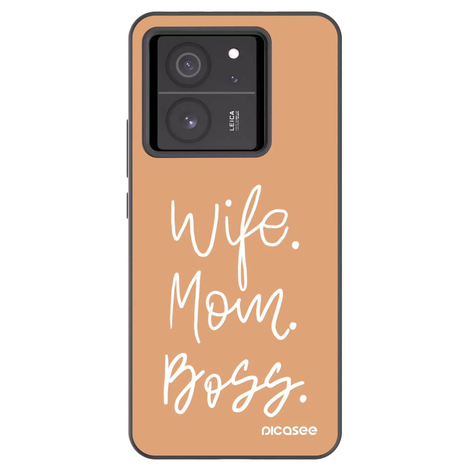 Picasee silikonowe czarne etui na Xiaomi 13T - Boss Mama