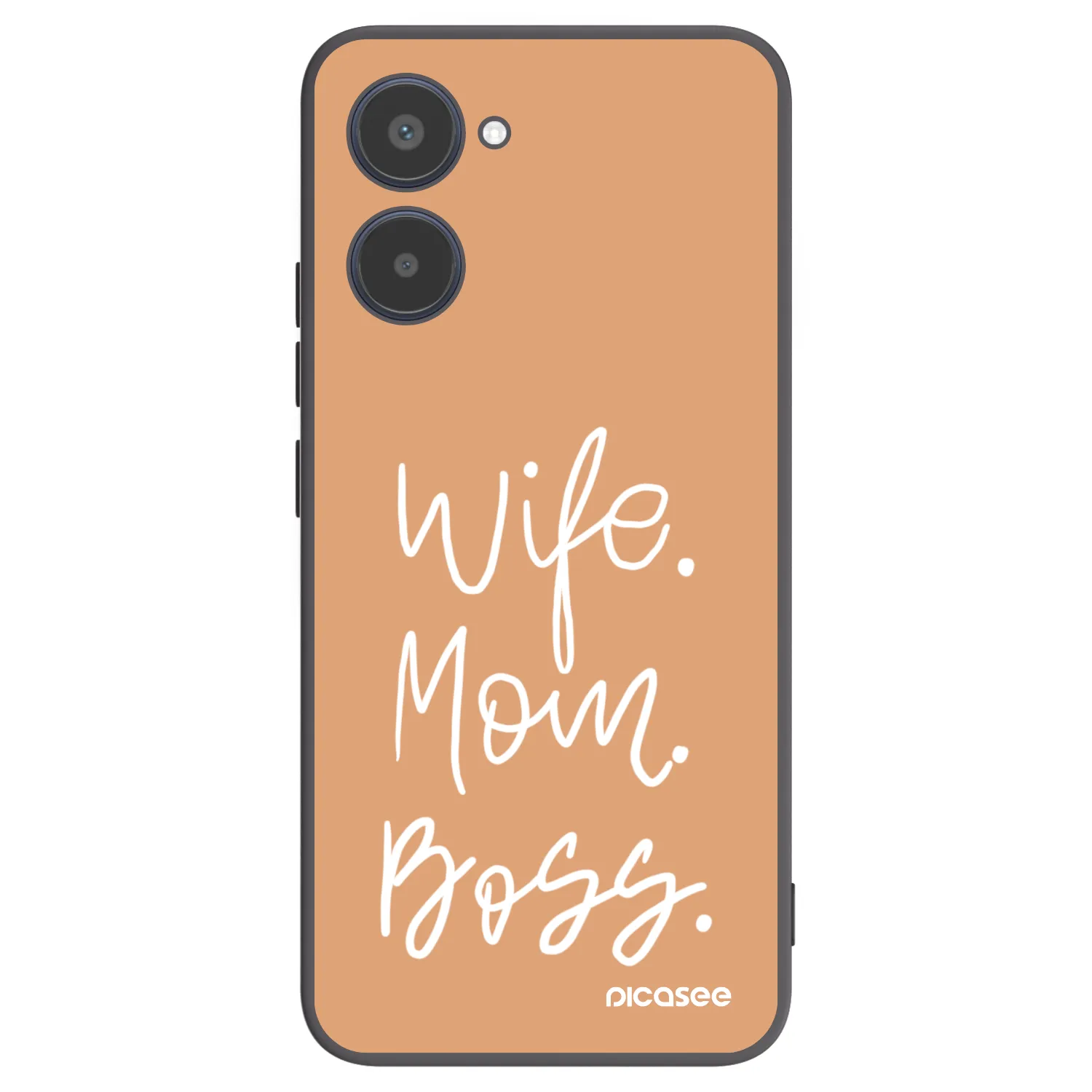 Picasee silikonowe czarne etui na Realme 10 4G - Boss Mama