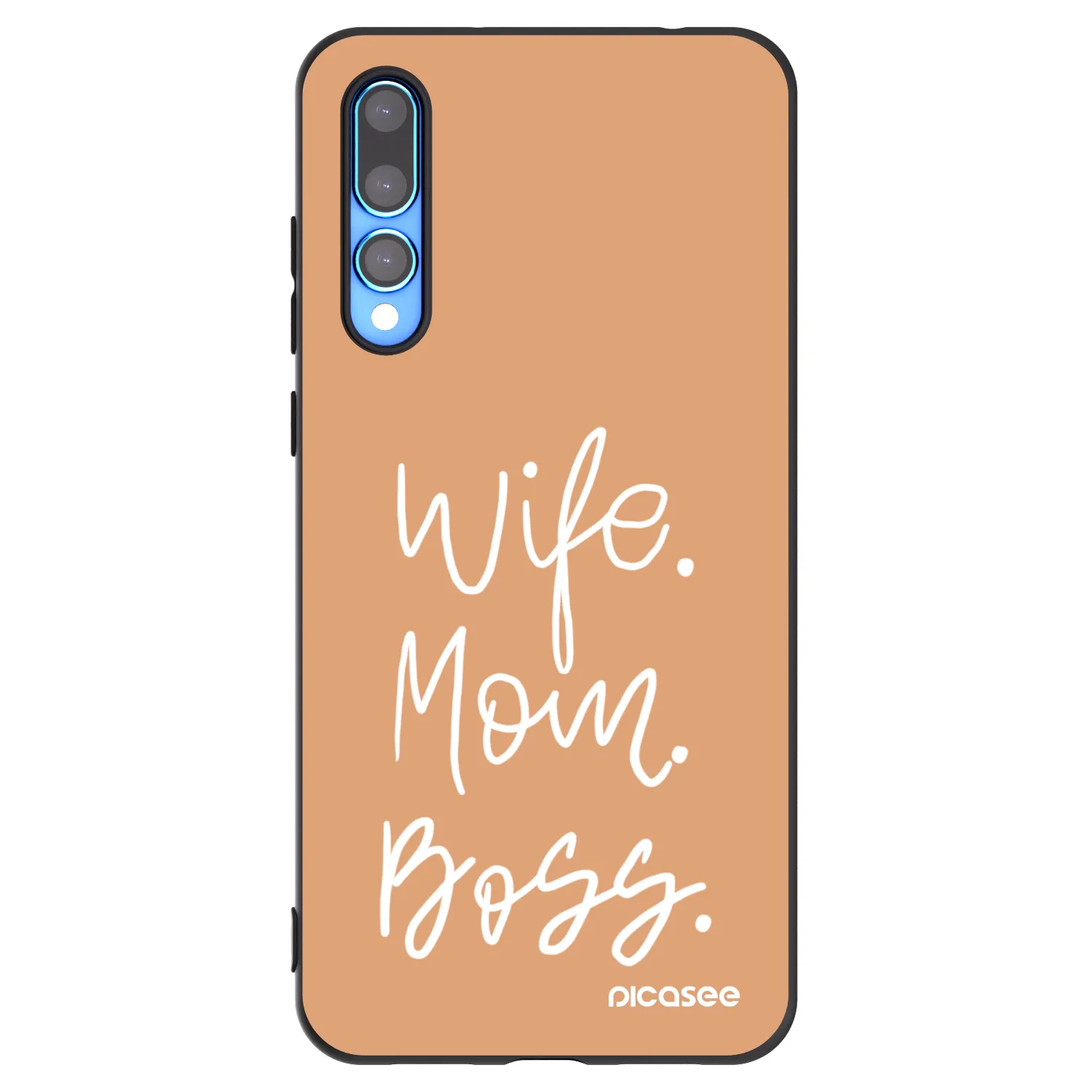 Picasee silikonowe czarne etui na Huawei P20 Pro - Boss Mama