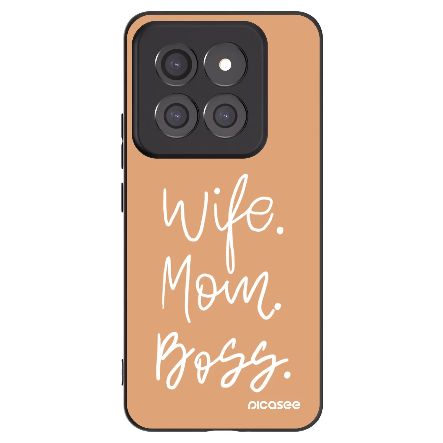 Picasee silikonowe czarne etui na Xiaomi 14 Pro - Boss Mama