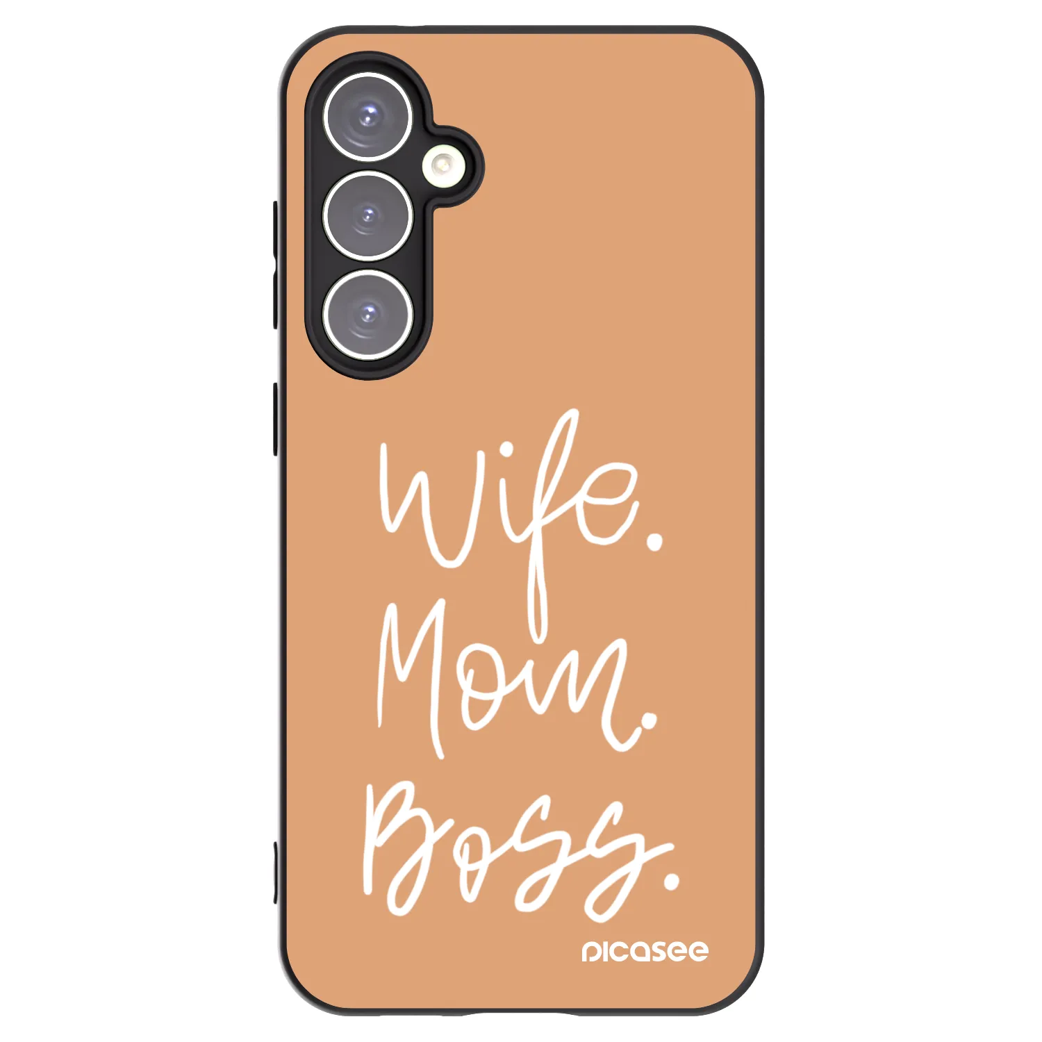 Picasee silikonowe czarne etui na Samsung Galaxy S23 FE S711B - Boss Mama