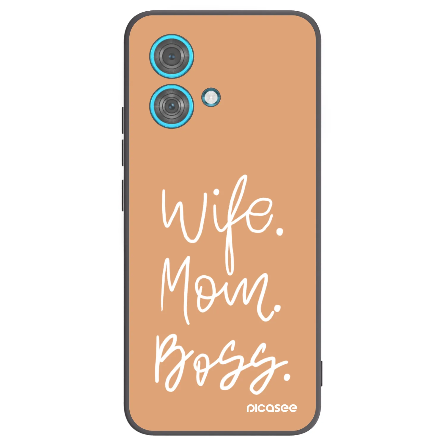 Picasee silikonowe czarne etui na Motorola Edge 40 Neo - Boss Mama