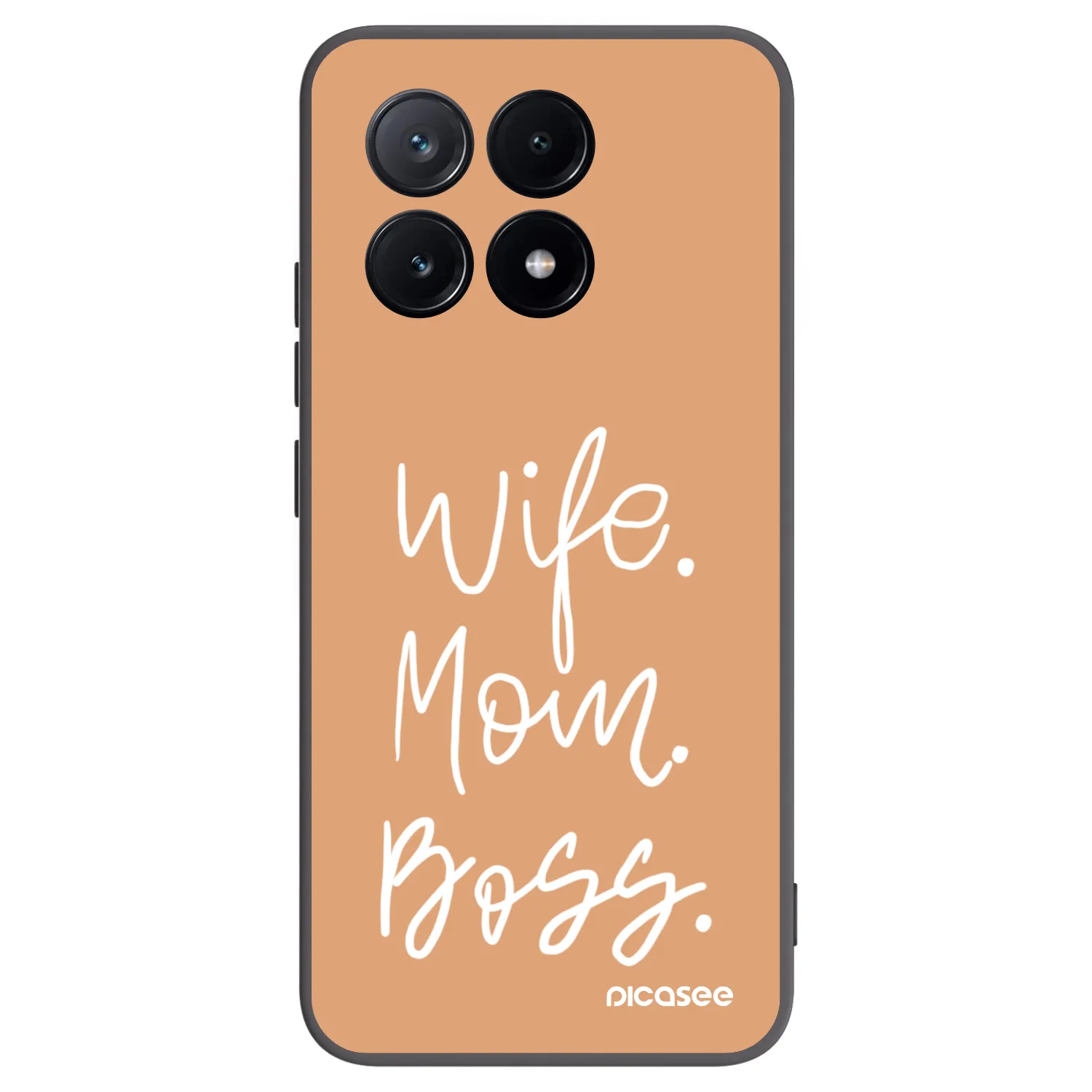 Picasee silikonowe czarne etui na Xiaomi Poco X6 Pro - Boss Mama