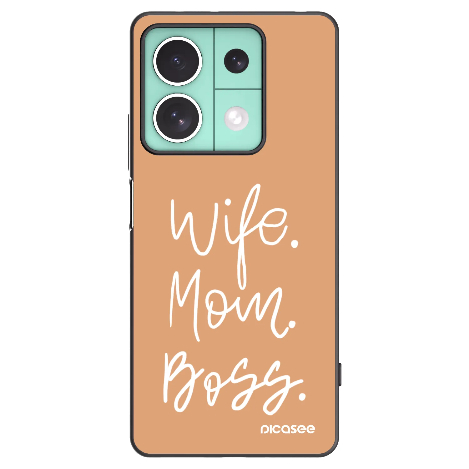 Picasee silikonowe czarne etui na Xiaomi Redmi Note 13 5G - Boss Mama