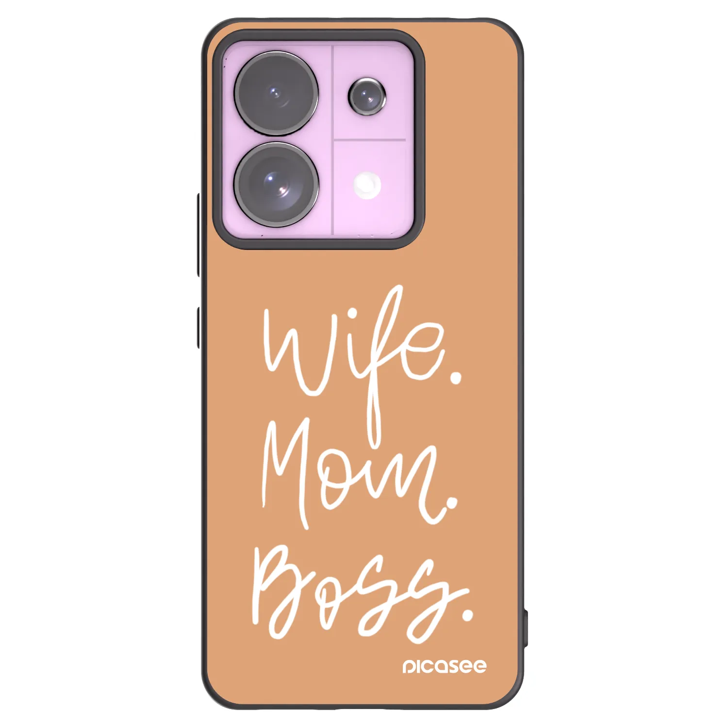 Picasee silikonowe czarne etui na Xiaomi Redmi Note 13 Pro 5G - Boss Mama
