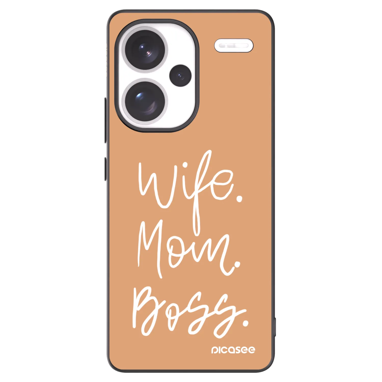 Picasee silikonowe czarne etui na Xiaomi Redmi Note 13 Pro+ 5G - Boss Mama