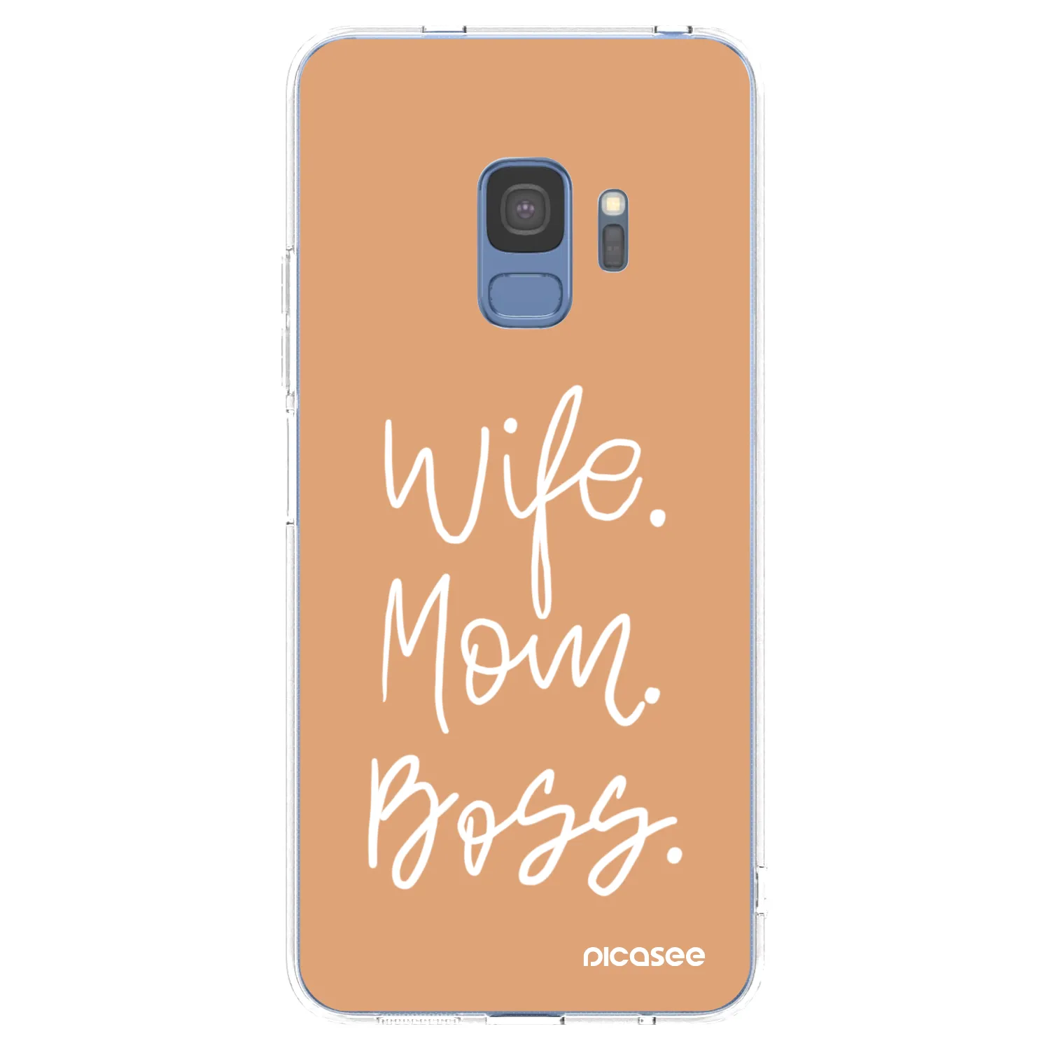 Picasee silikonowe przeźroczyste etui na Samsung Galaxy S9 G960F - Boss Mama