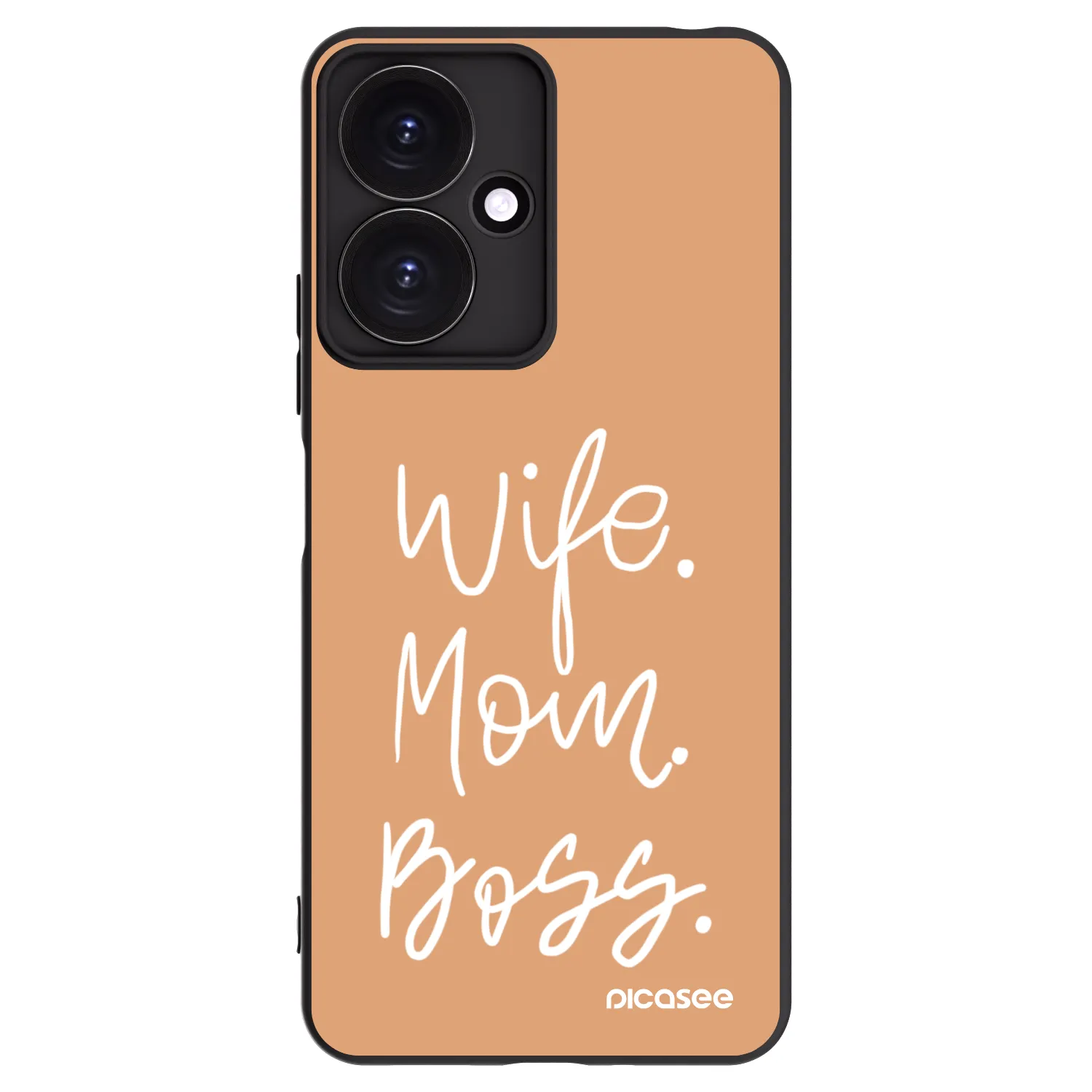 Picasee silikonowe czarne etui na Xiaomi Redmi 13C 5G - Boss Mama