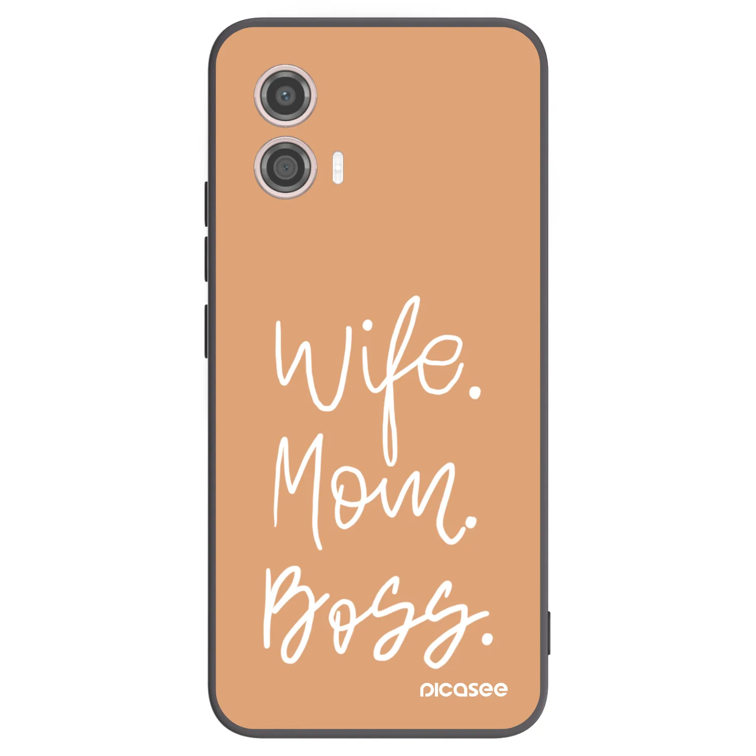 Picasee silikonowe czarne etui na Motorola Moto G53 5G - Boss Mama