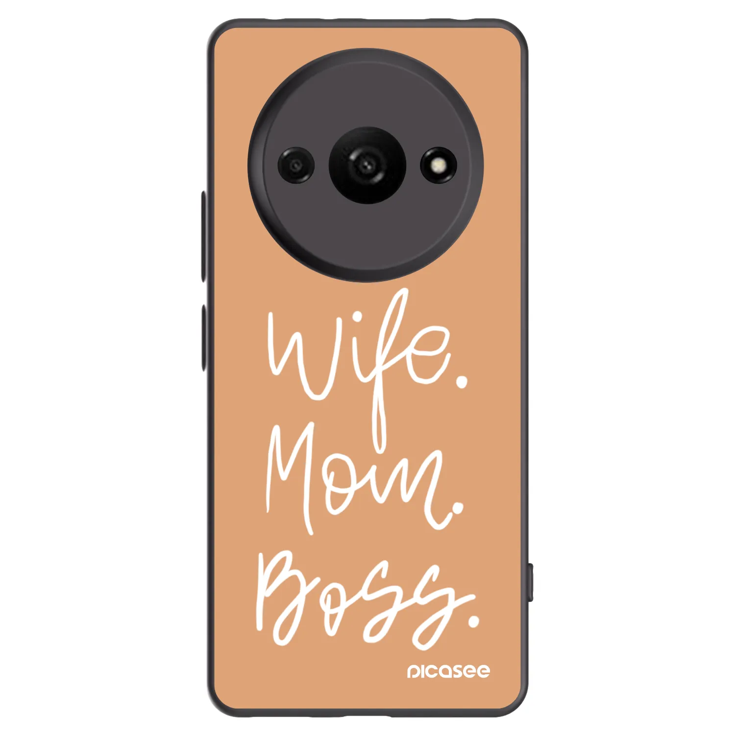 Picasee silikonowe czarne etui na Xiaomi Redmi A3 - Boss Mama