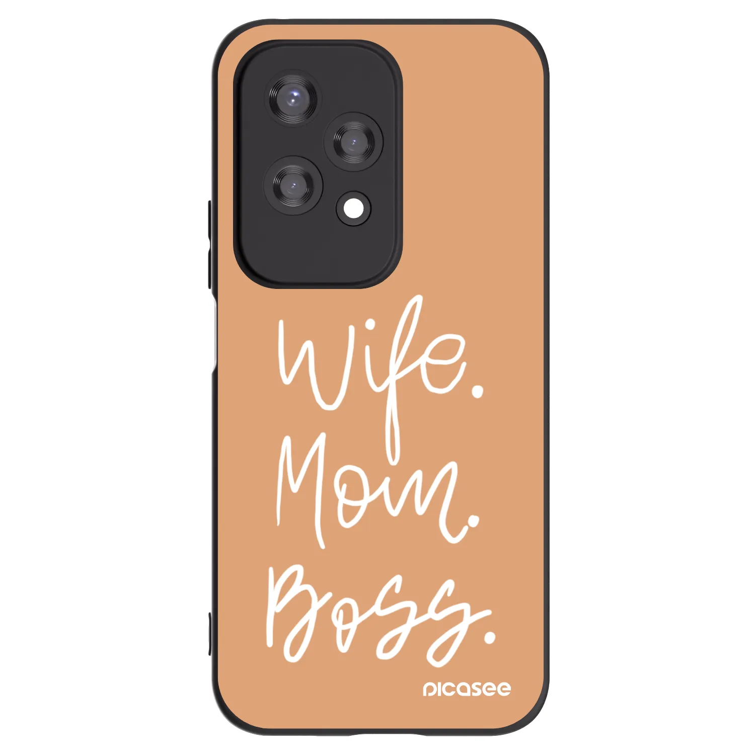 Picasee silikonowe czarne etui na Honor 200 Lite - Boss Mama