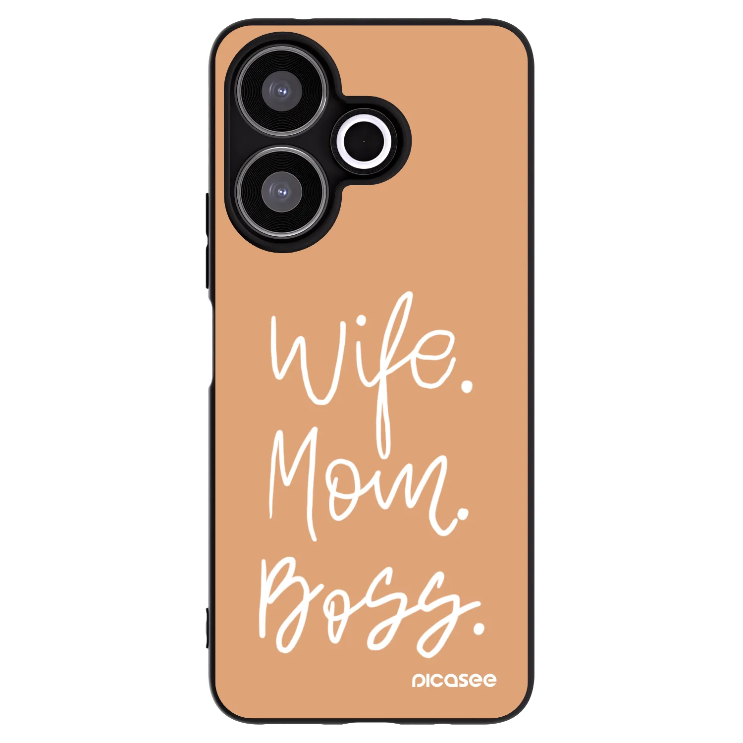 Picasee silikonowe czarne etui na Xiaomi Redmi 13 4G - Boss Mama